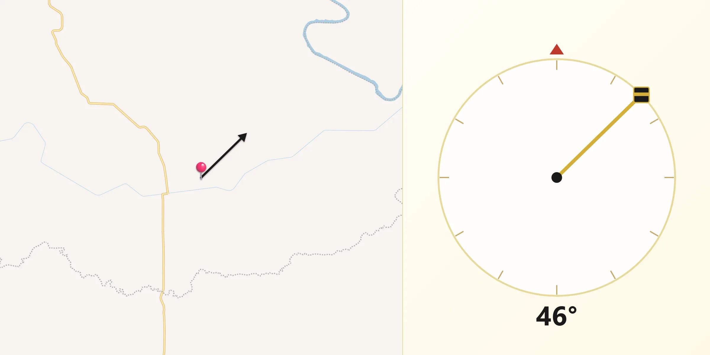 Dirección de la Qibla desde Nuevo Tantoán