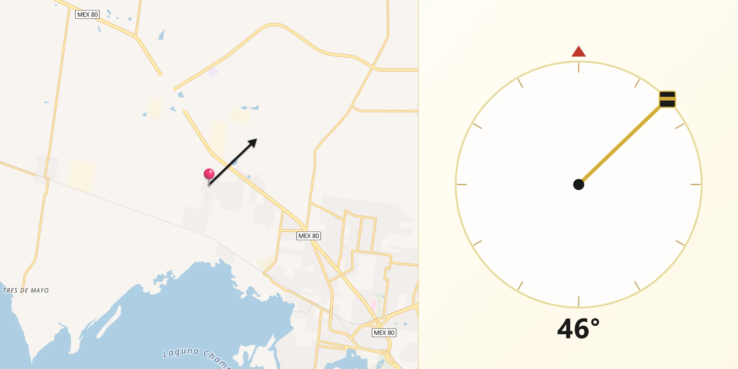 Dirección de la Qibla desde Unidos Avanzamos