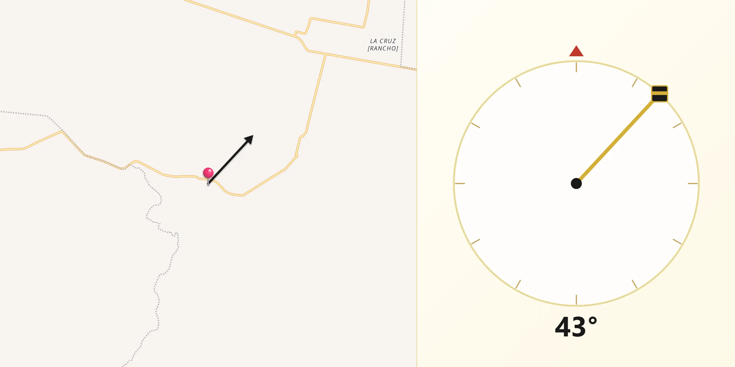 Dirección de la Qibla desde Milagros