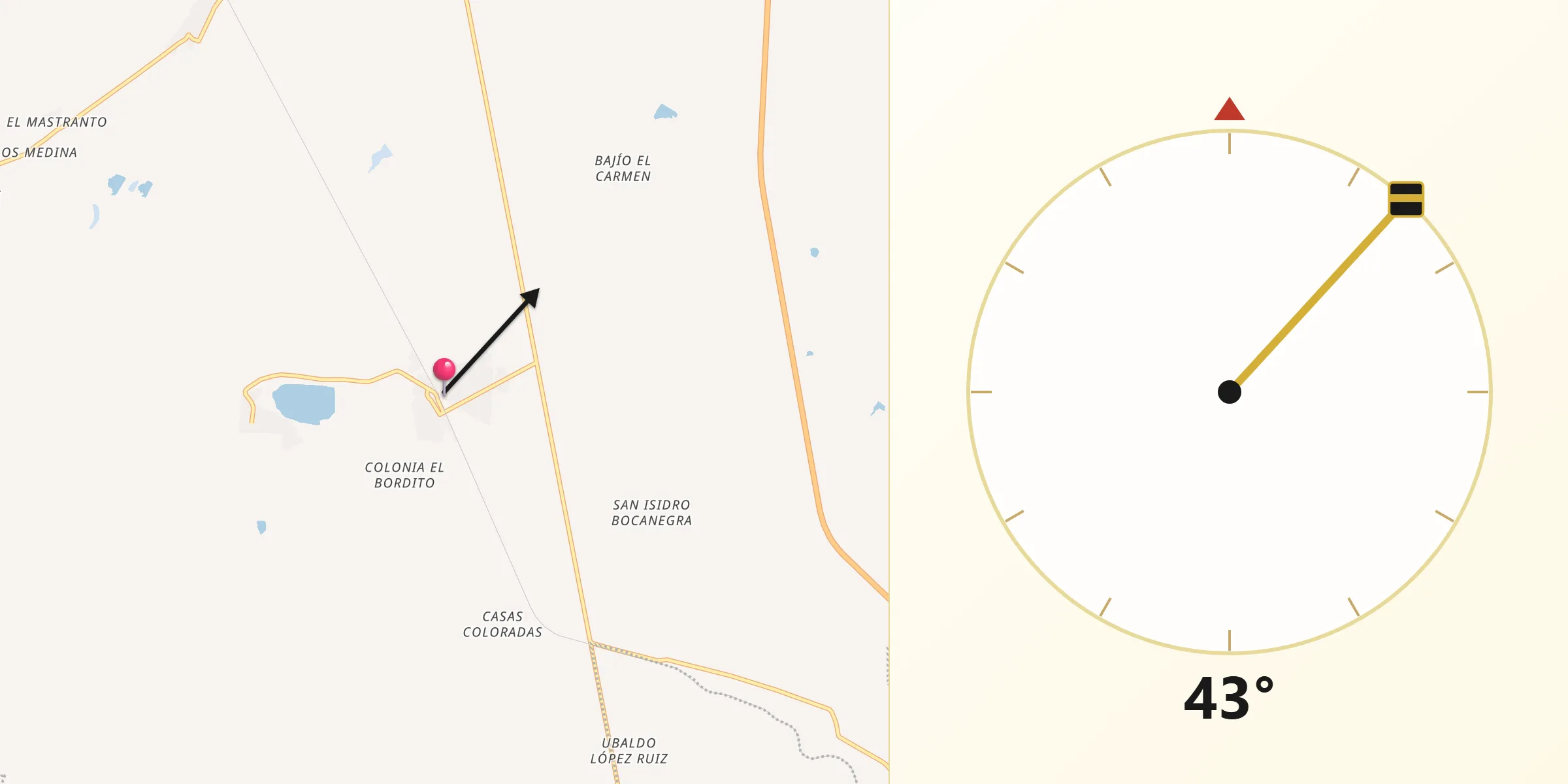 Dirección de la Qibla desde San Jerónimo