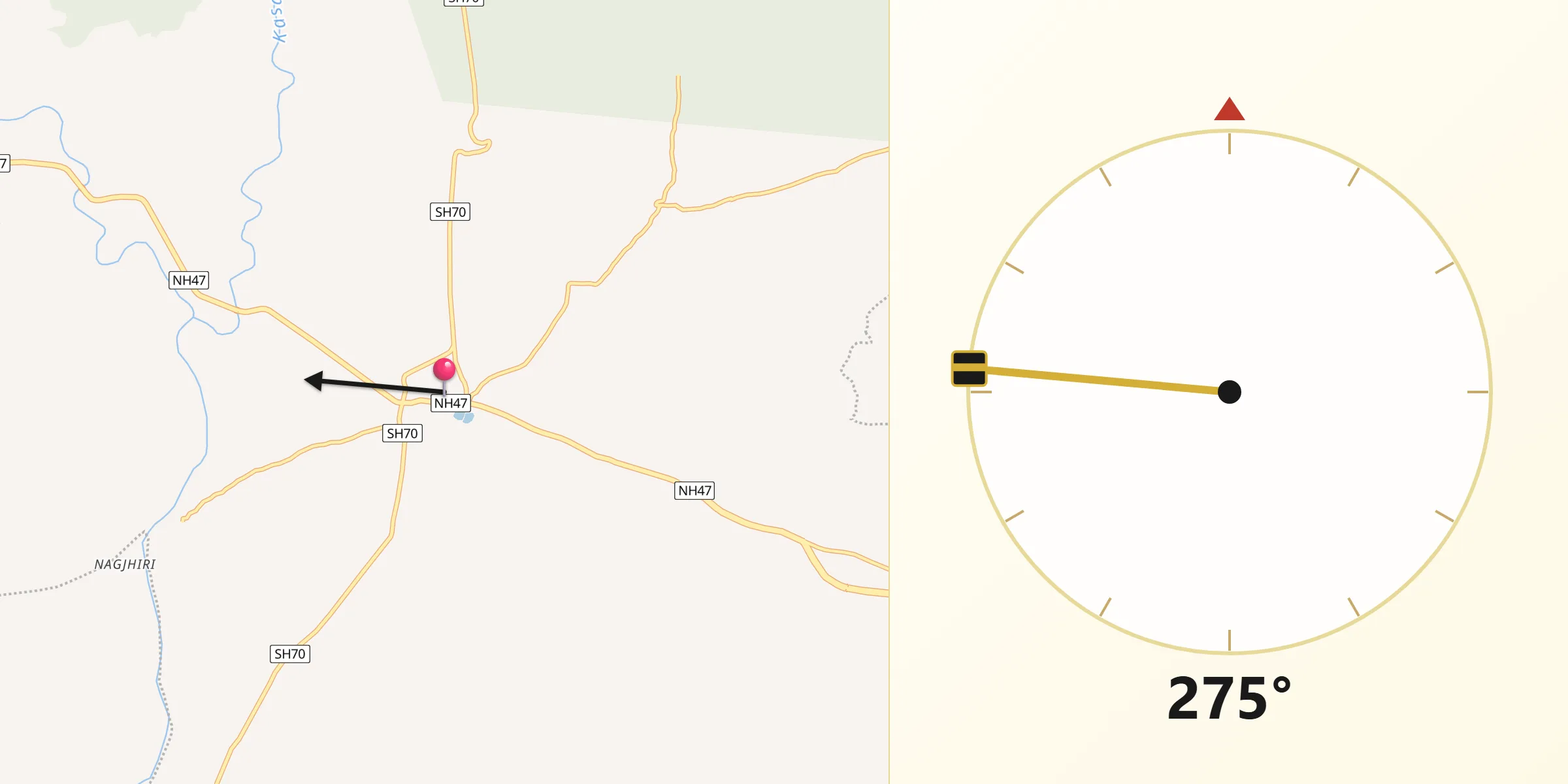 کاننود سے مکہ کی سمت