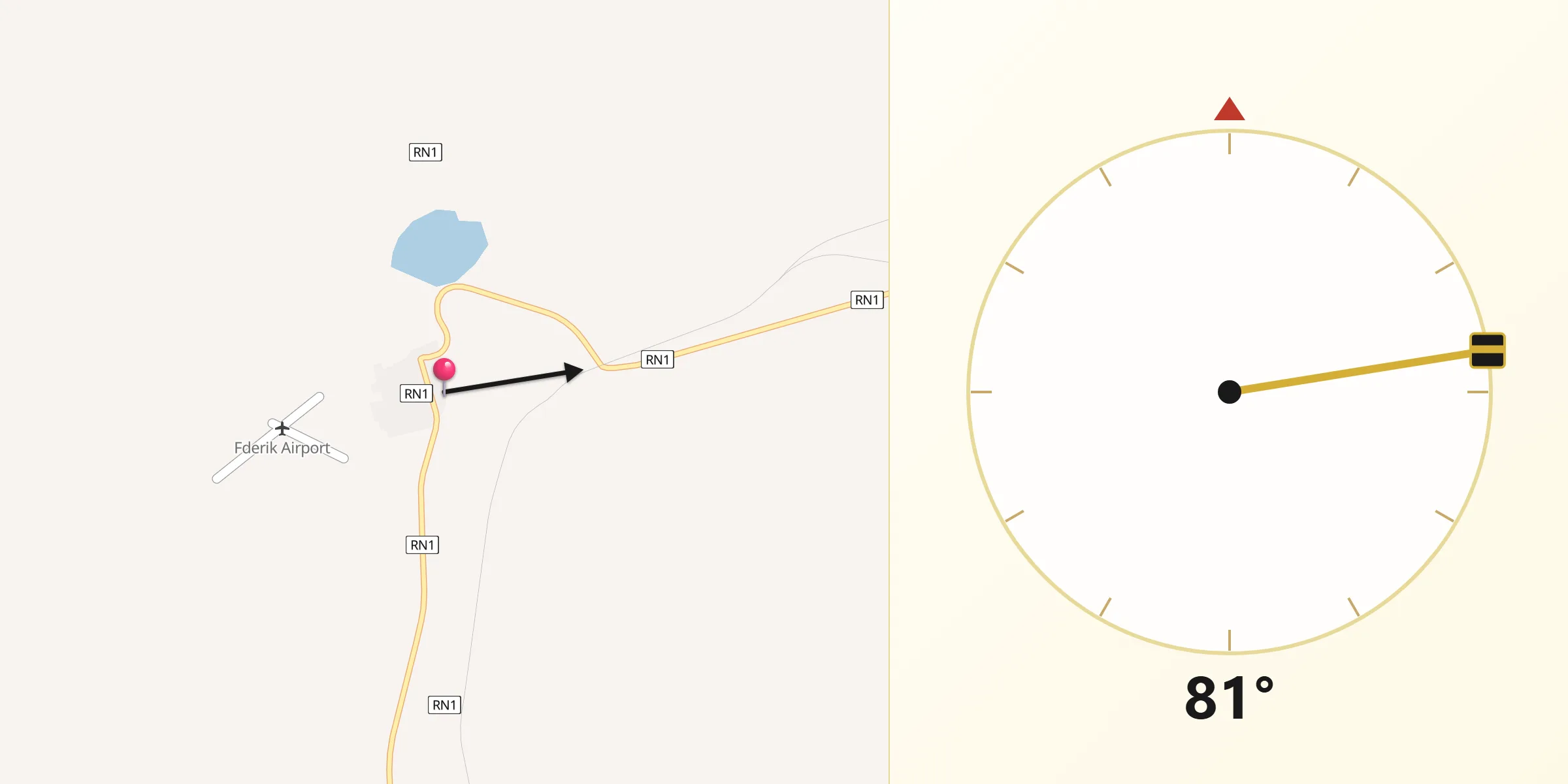 اتجاه القبلة من افديرك