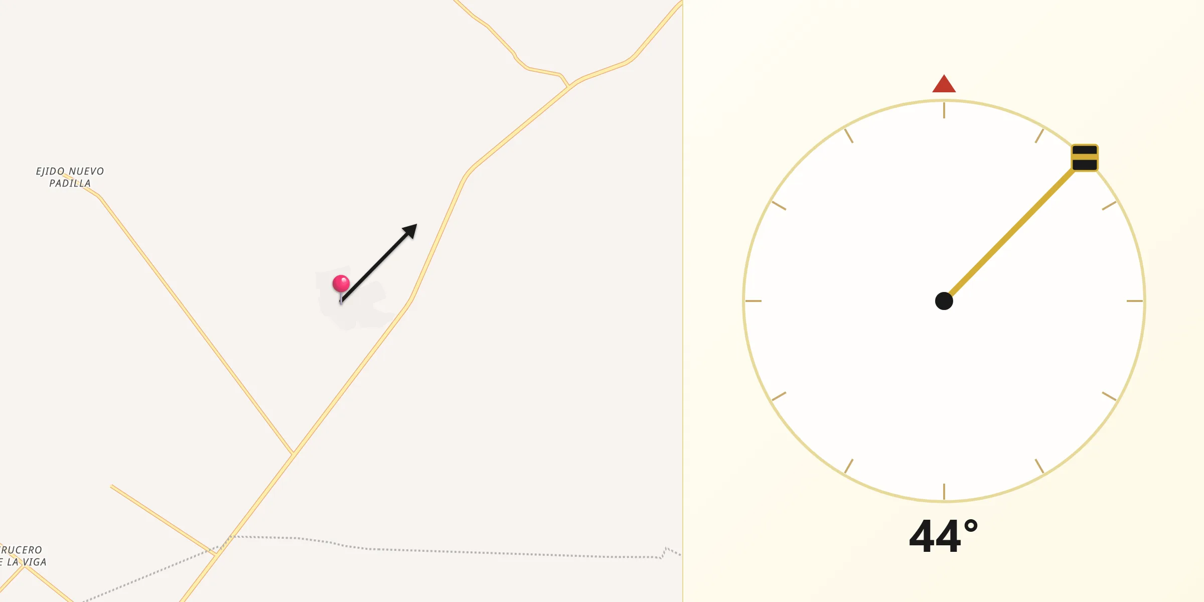 Dirección de la Qibla desde Magdaleno Cedillo