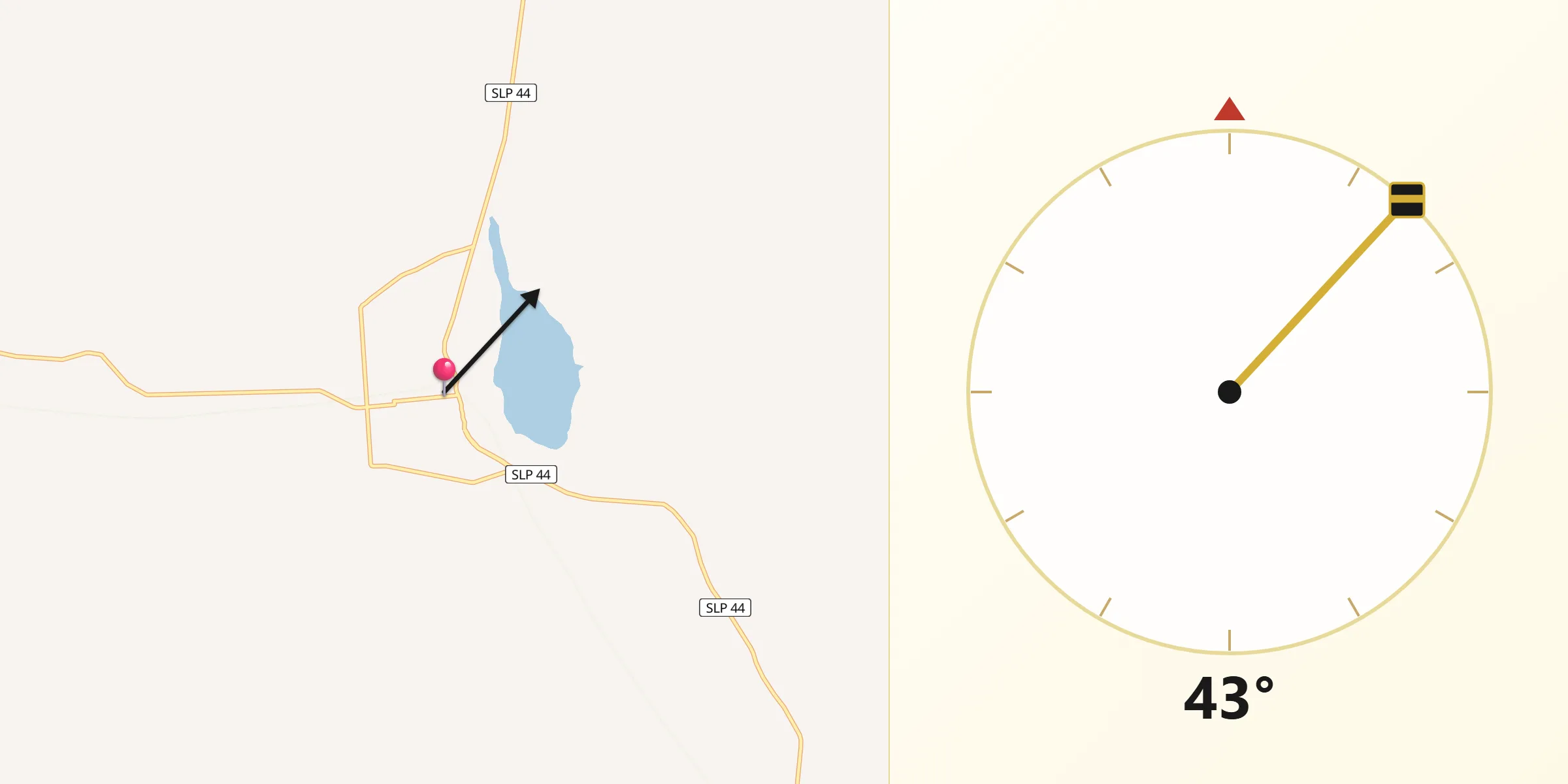 Dirección de la Qibla desde Salitral de Carrera