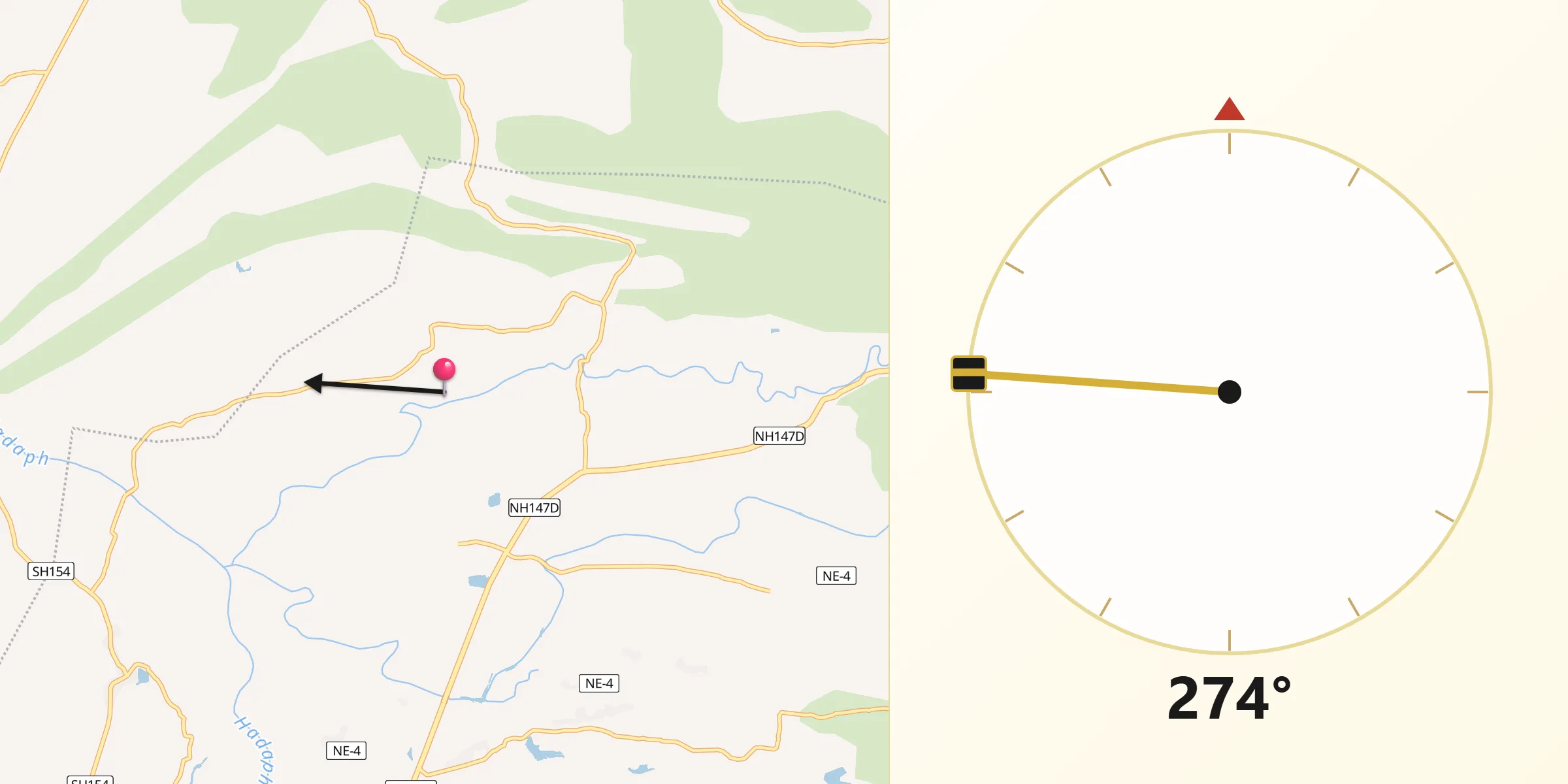 Qibla Direction from Dohad