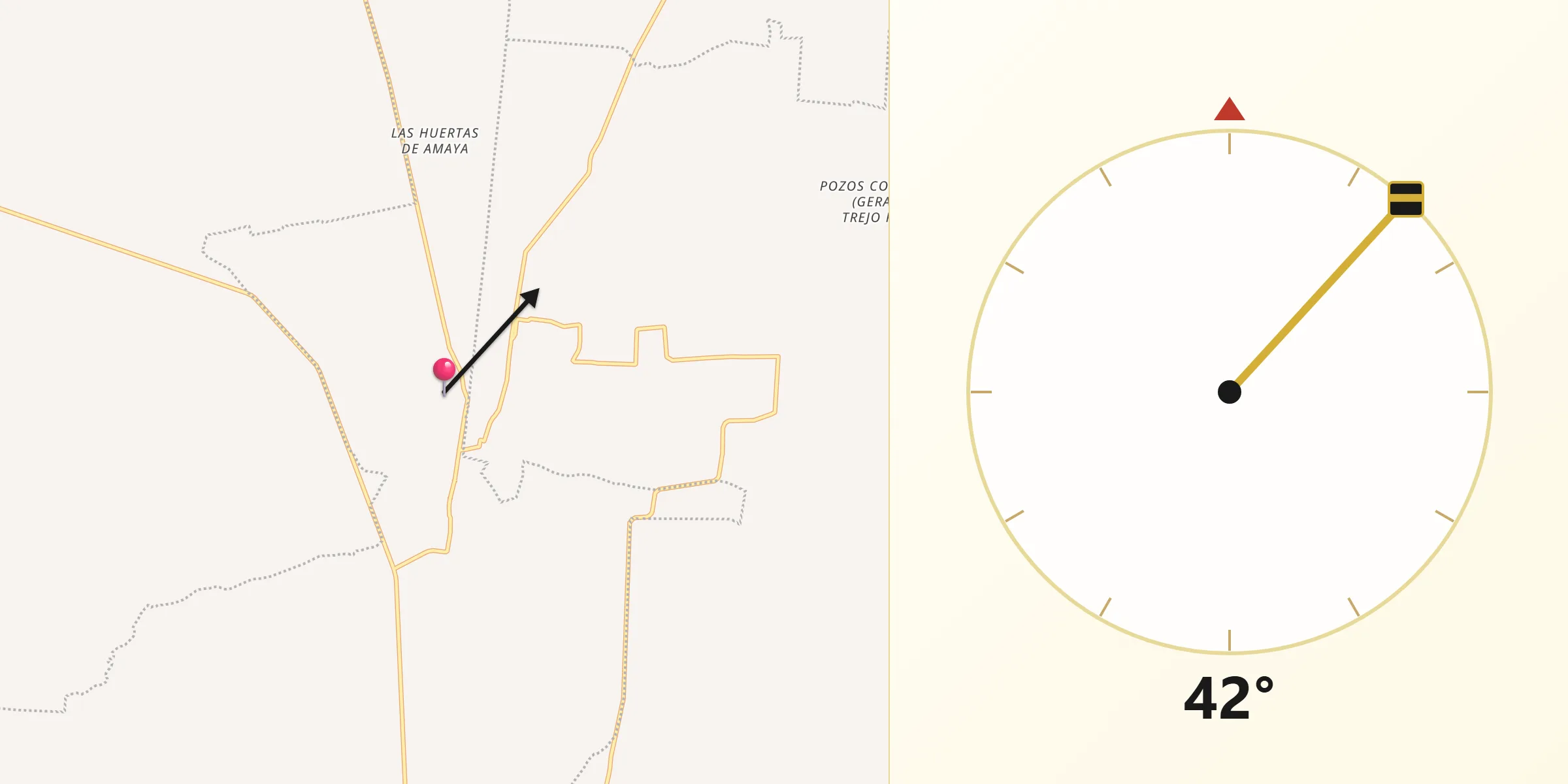 Dirección de la Qibla desde Santa Rita