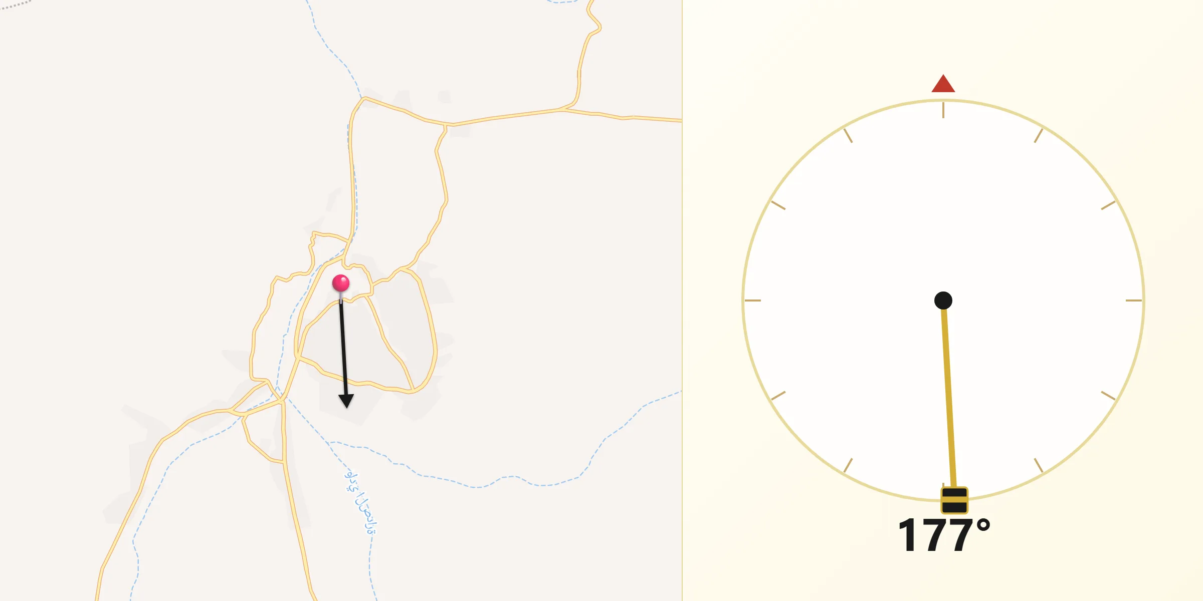 اتجاه القبلة من هجور