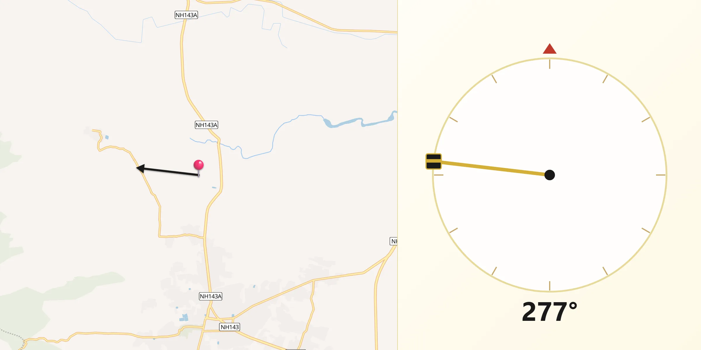 Qibla Direction from Gumla
