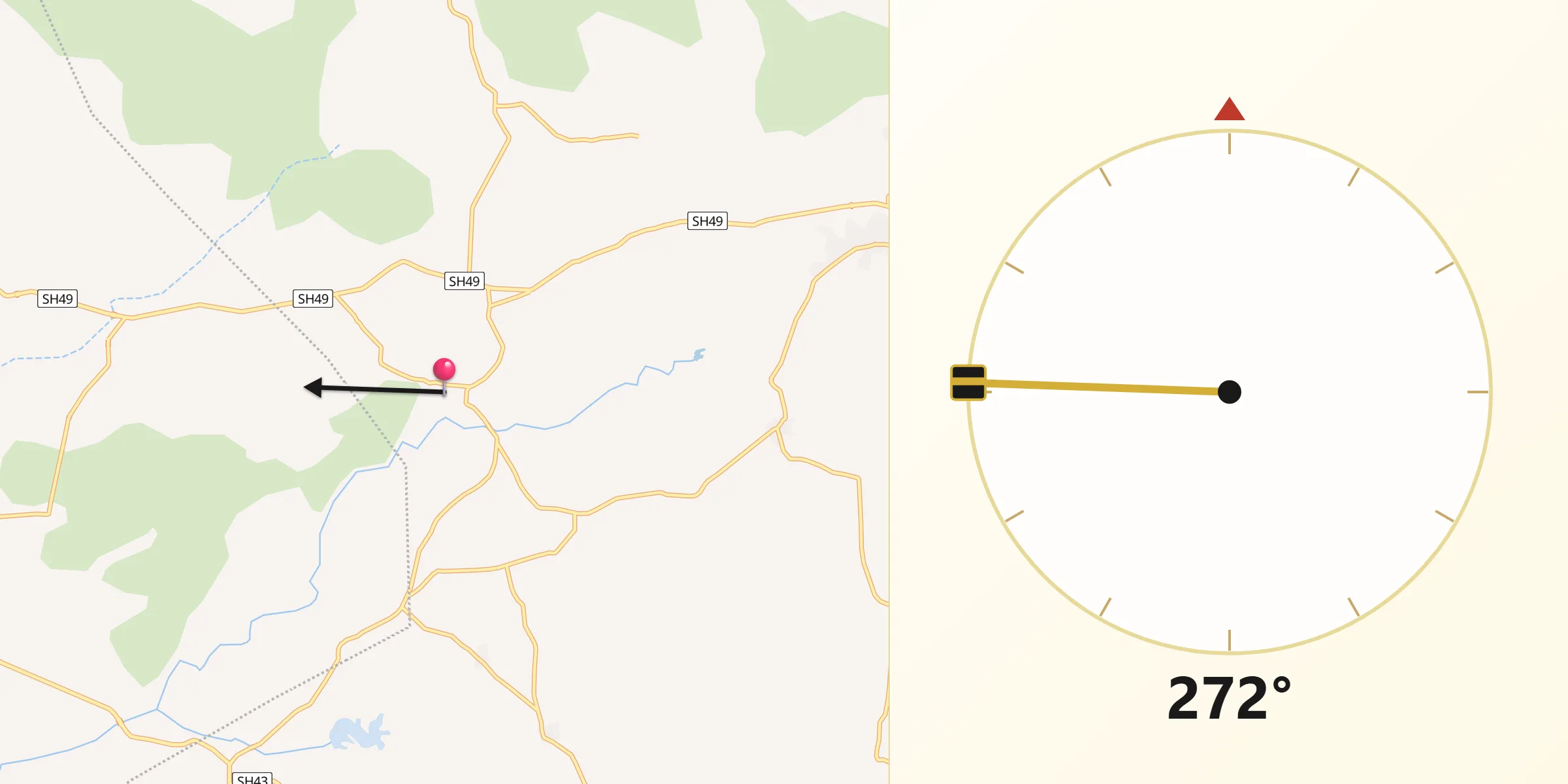 Qibla Direction from Roha