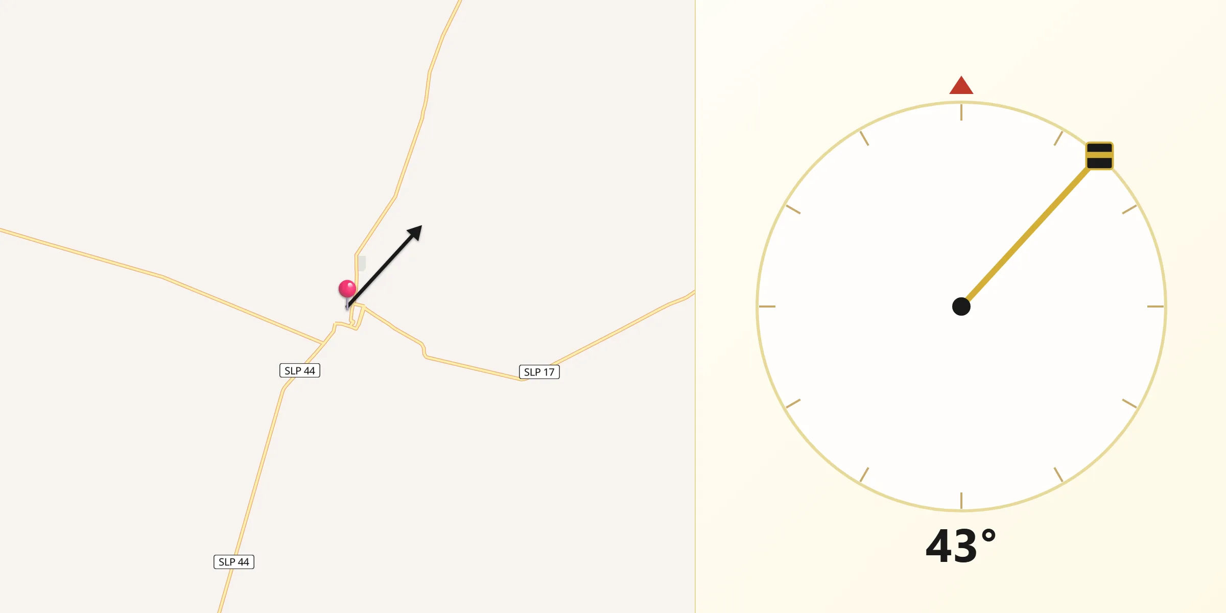 Dirección de la Qibla desde Illescas