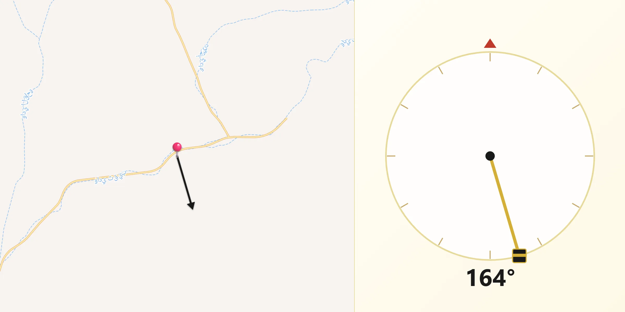 اتجاه القبلة من البستان