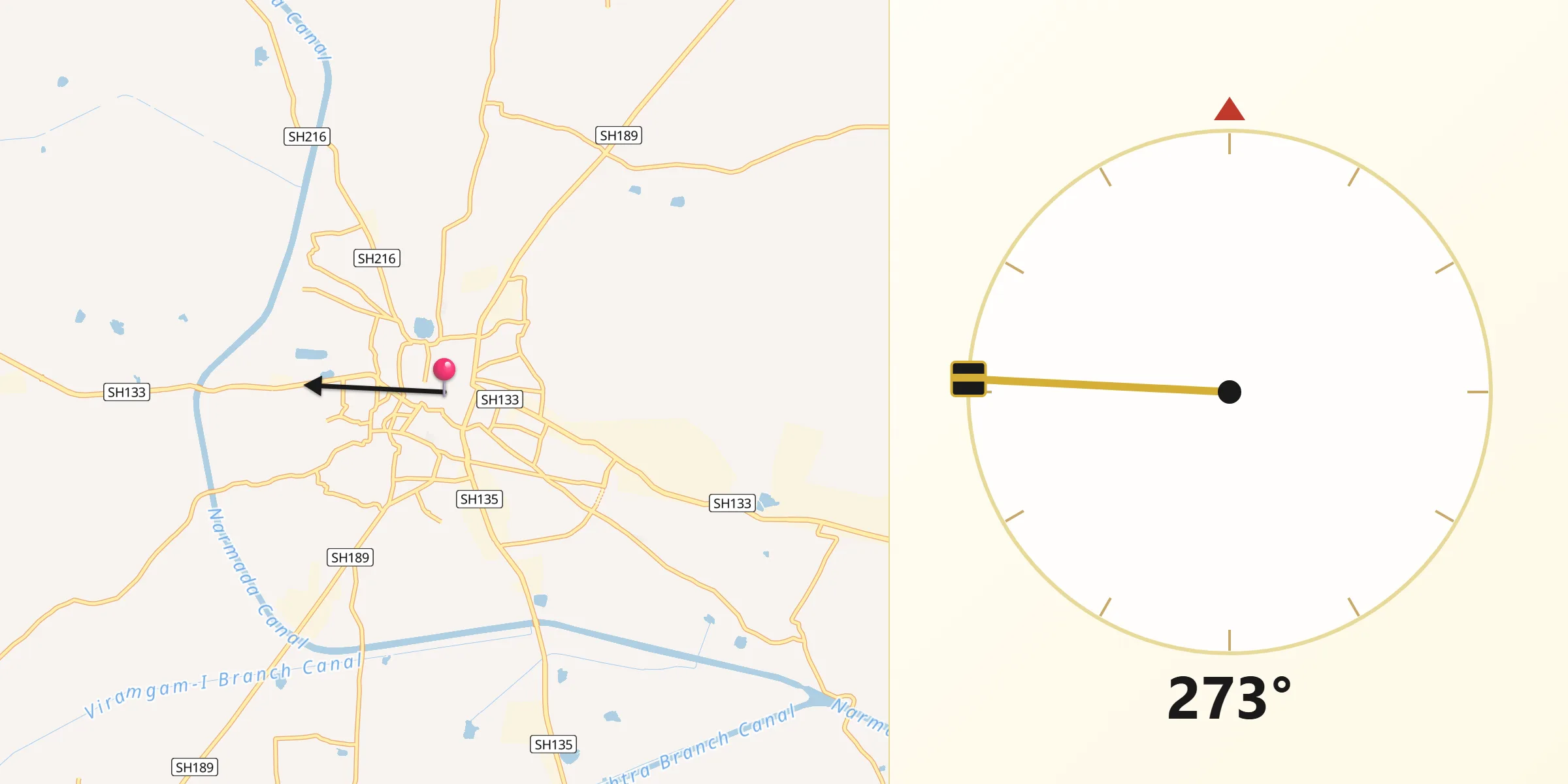 Qibla Direction from Kadi