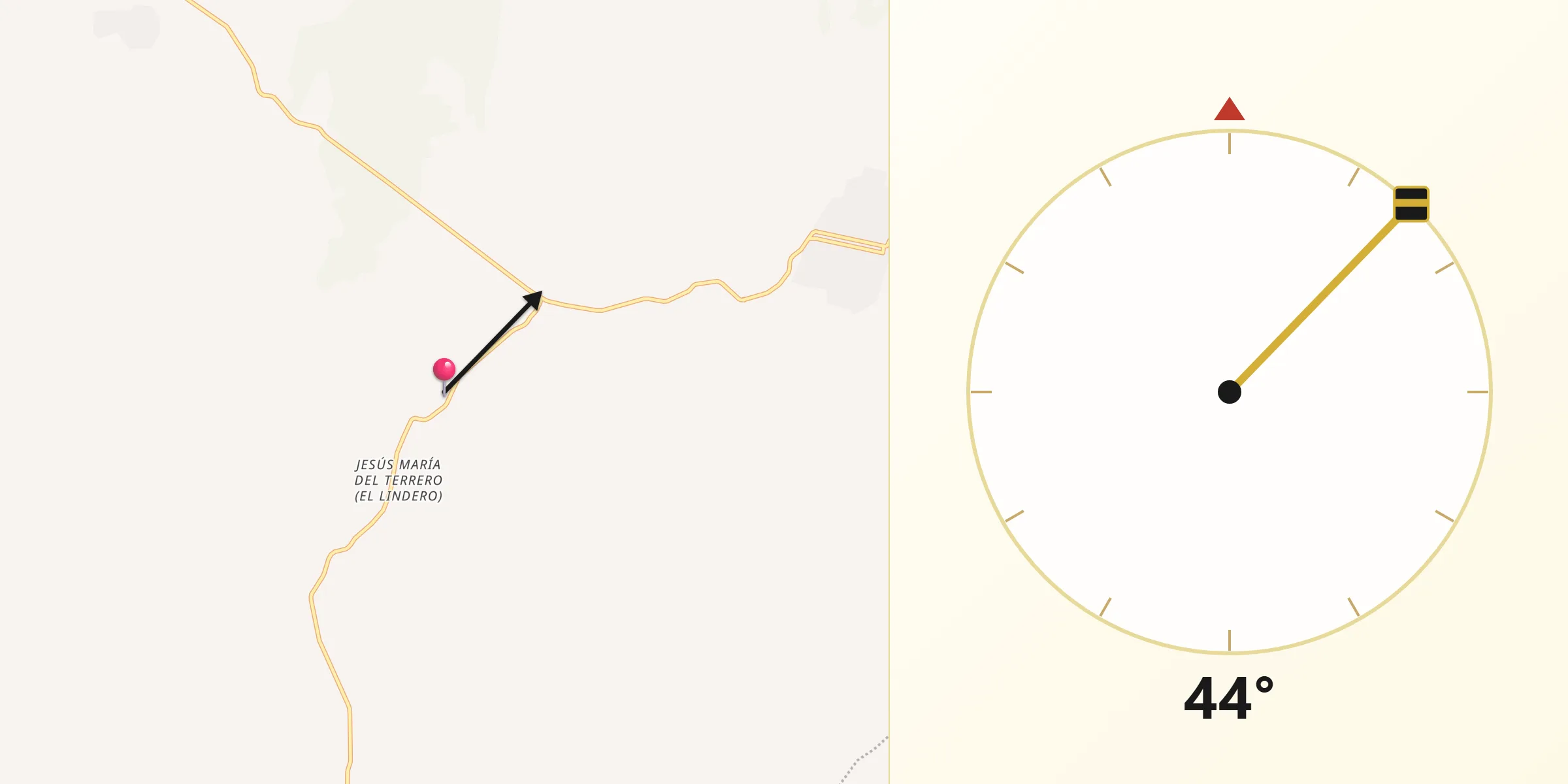 Dirección de la Qibla desde Pedro Ibarra Hernández