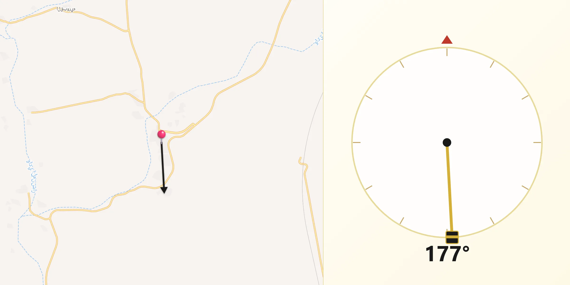 اتجاه القبلة من الفقيرة