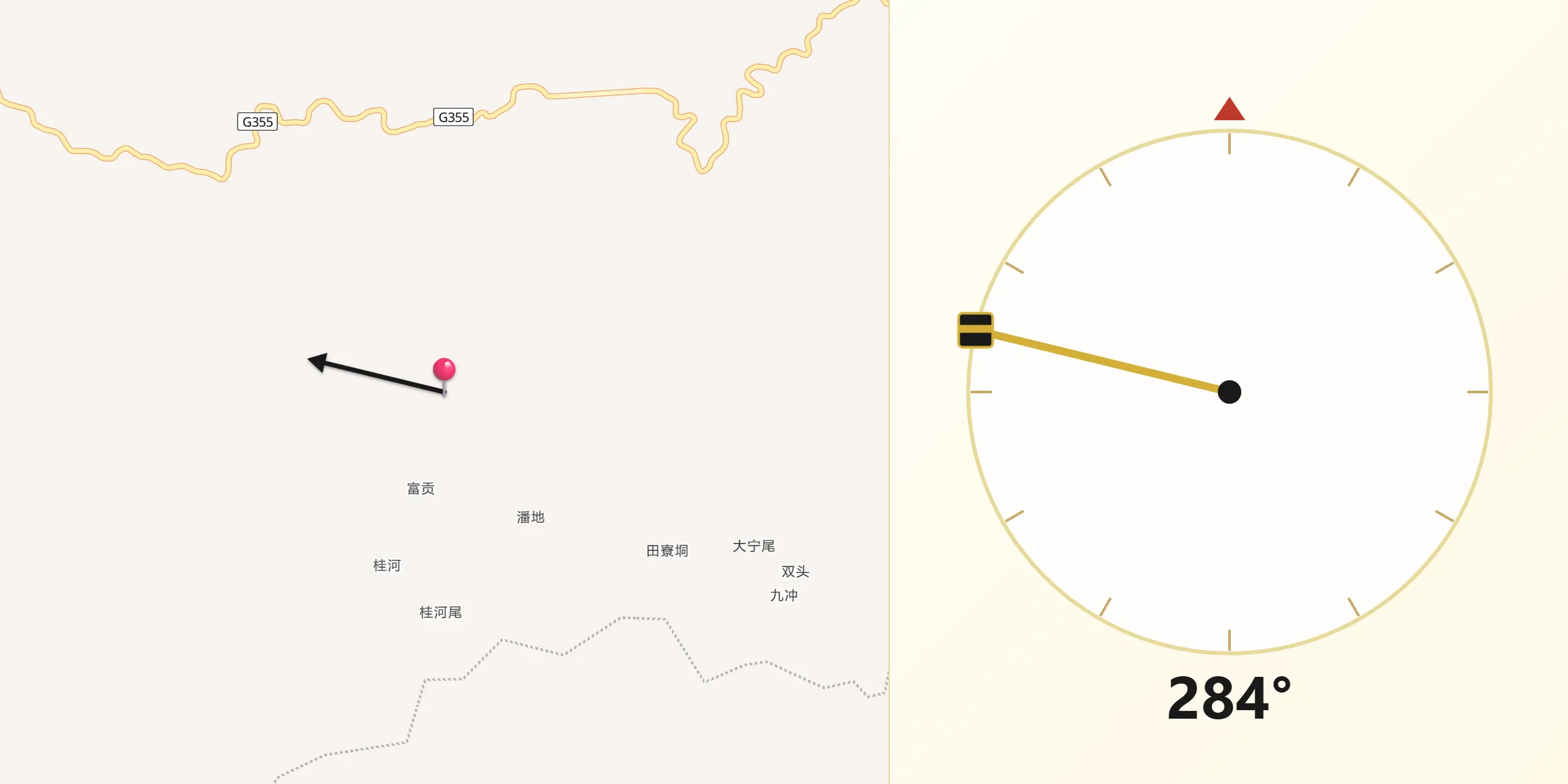 从潘地朝向麦加的方向