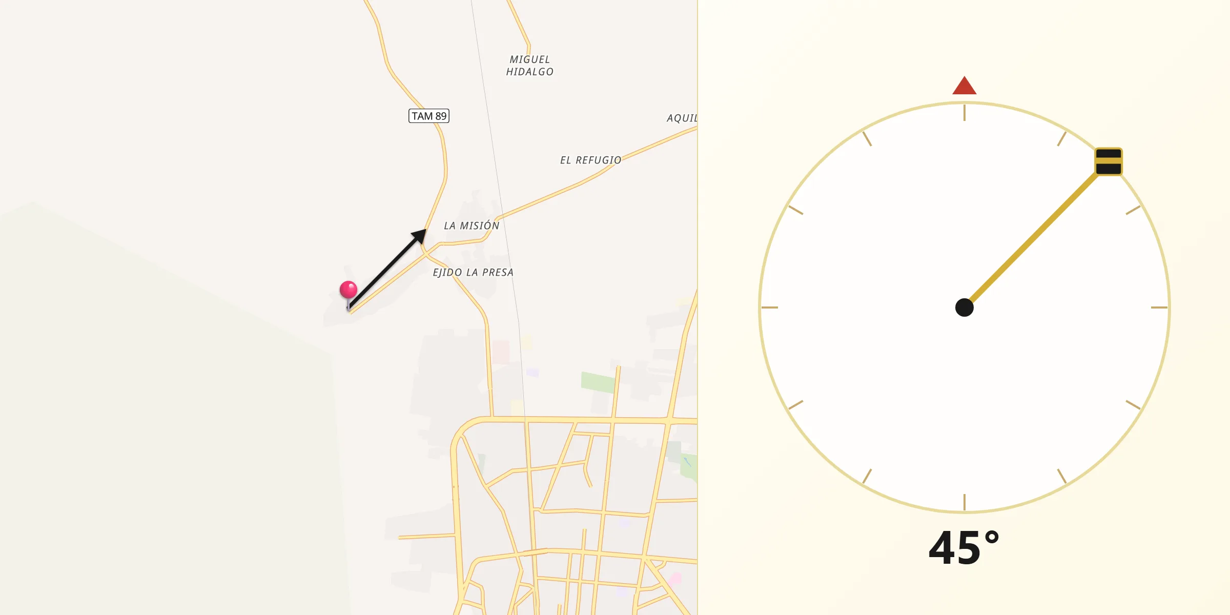 Dirección de la Qibla desde La Libertad
