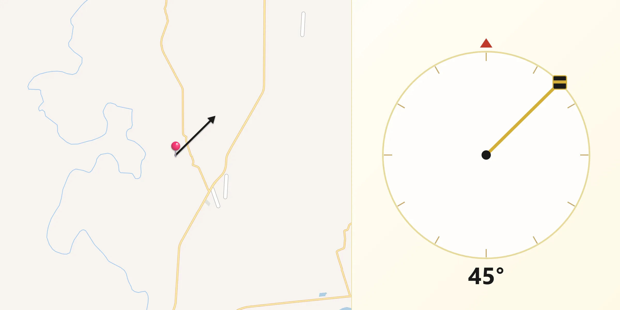 Dirección de la Qibla desde Tampiquito