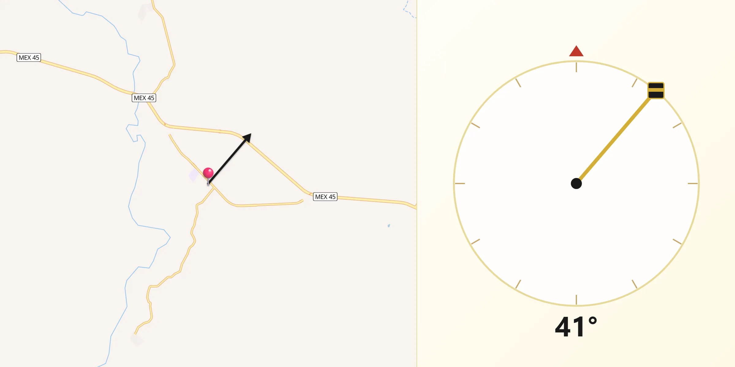Dirección de la Qibla desde Nombre de Dios