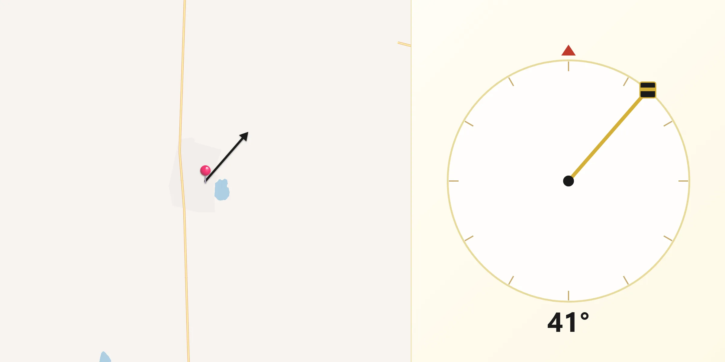 Dirección de la Qibla desde Charco Blanco