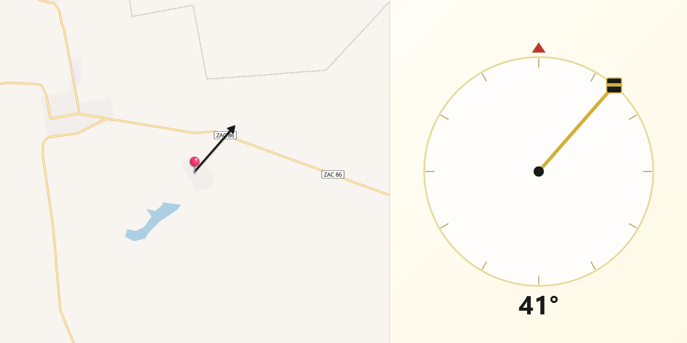 Dirección de la Qibla desde Ignacio Zaragoza