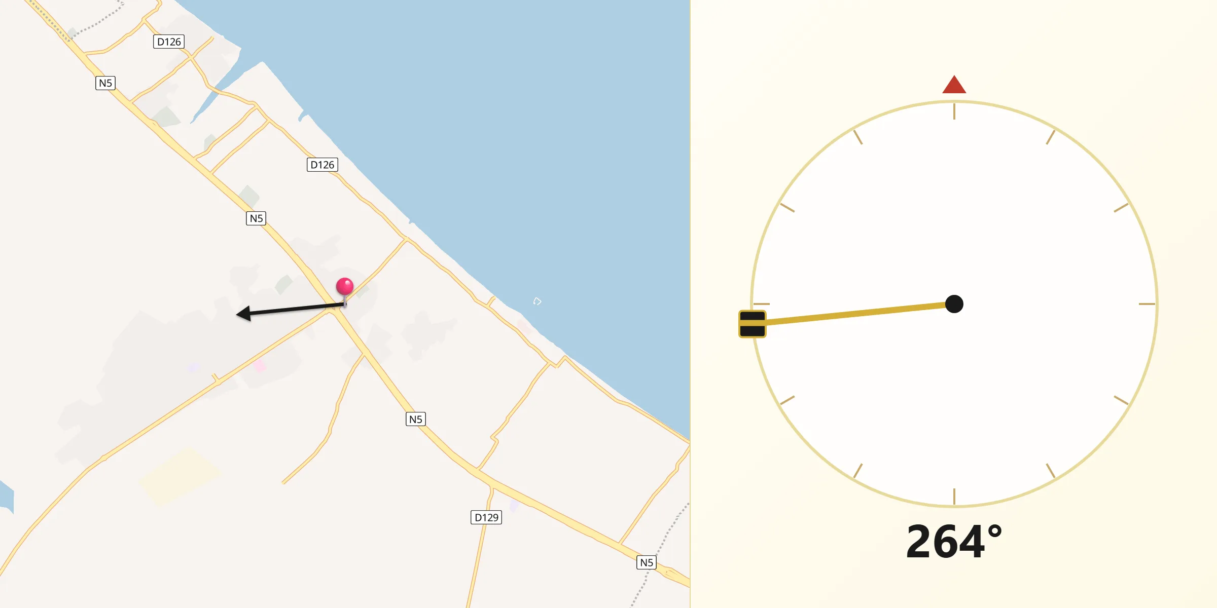 Qibla Direction from Al Khābūrah