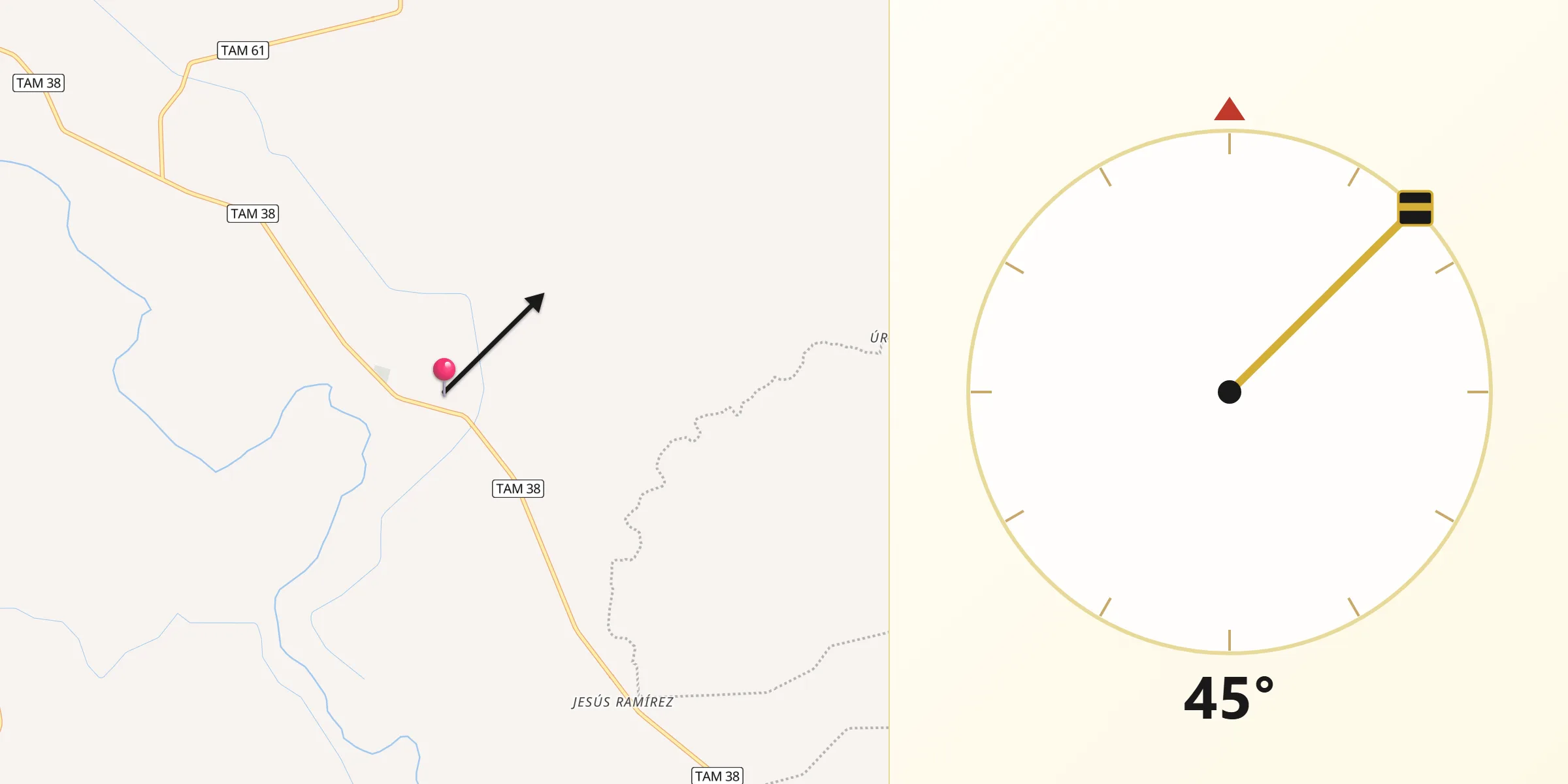 Dirección de la Qibla desde Nicolás Bravo