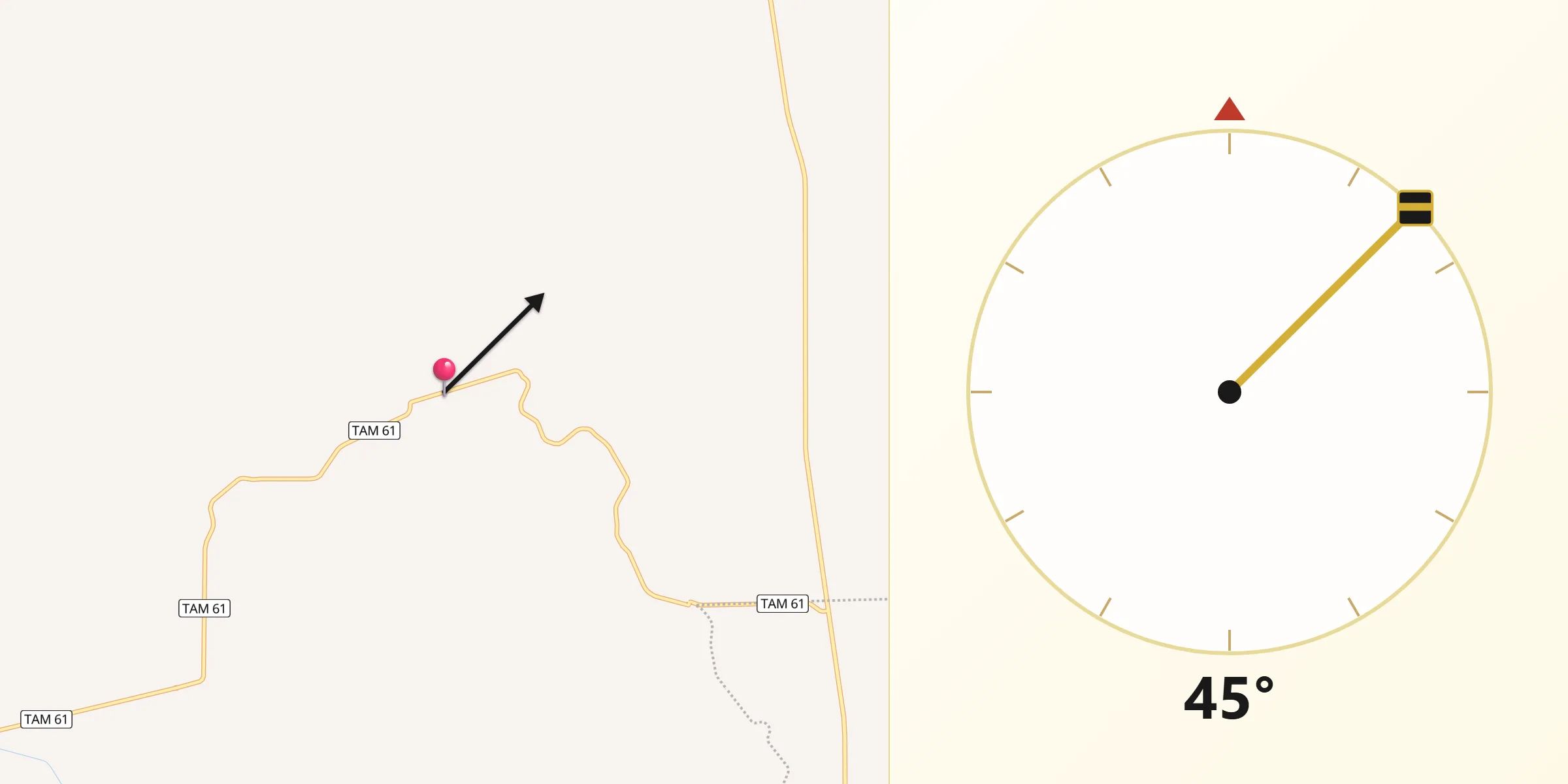 Dirección de la Qibla desde Ciudad Guadalupe Victoria