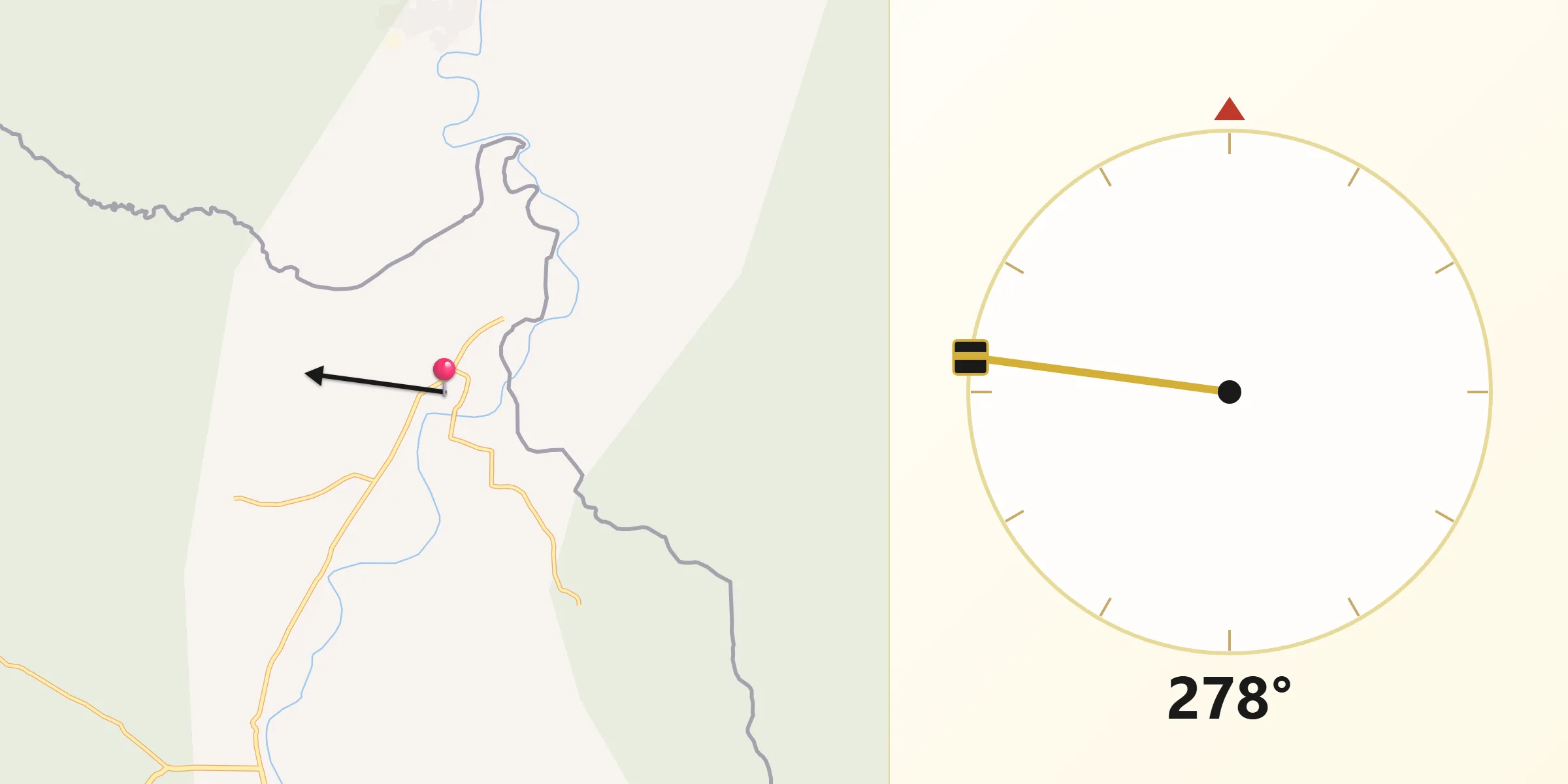 Kamalpur سے مکہ کی سمت