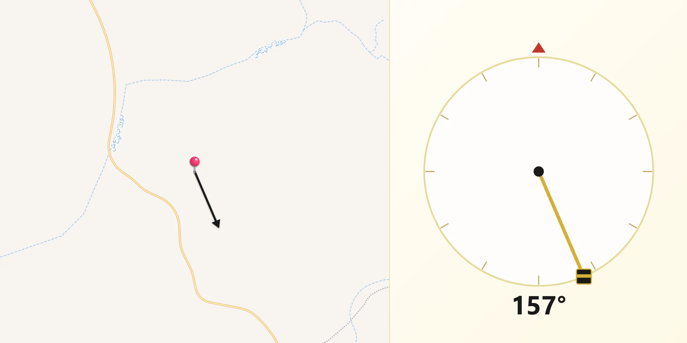 اتجاه القبلة من شعثاء