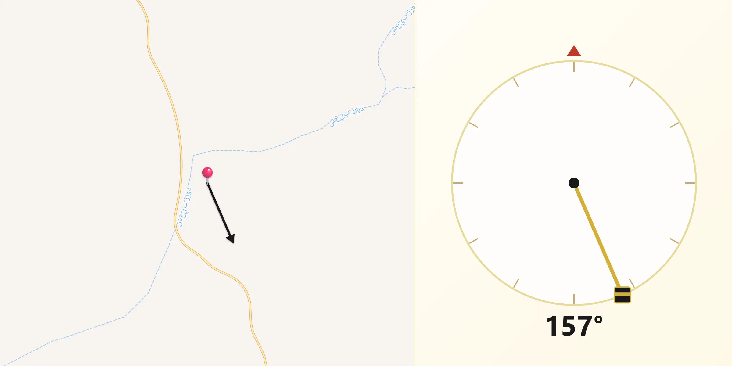 اتجاه القبلة من الجبرية