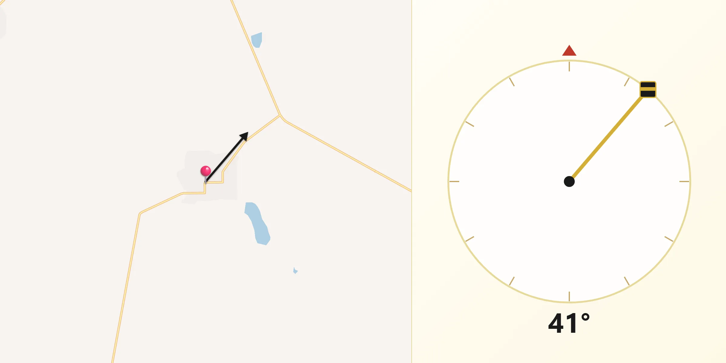 Dirección de la Qibla desde Antonio Amaro