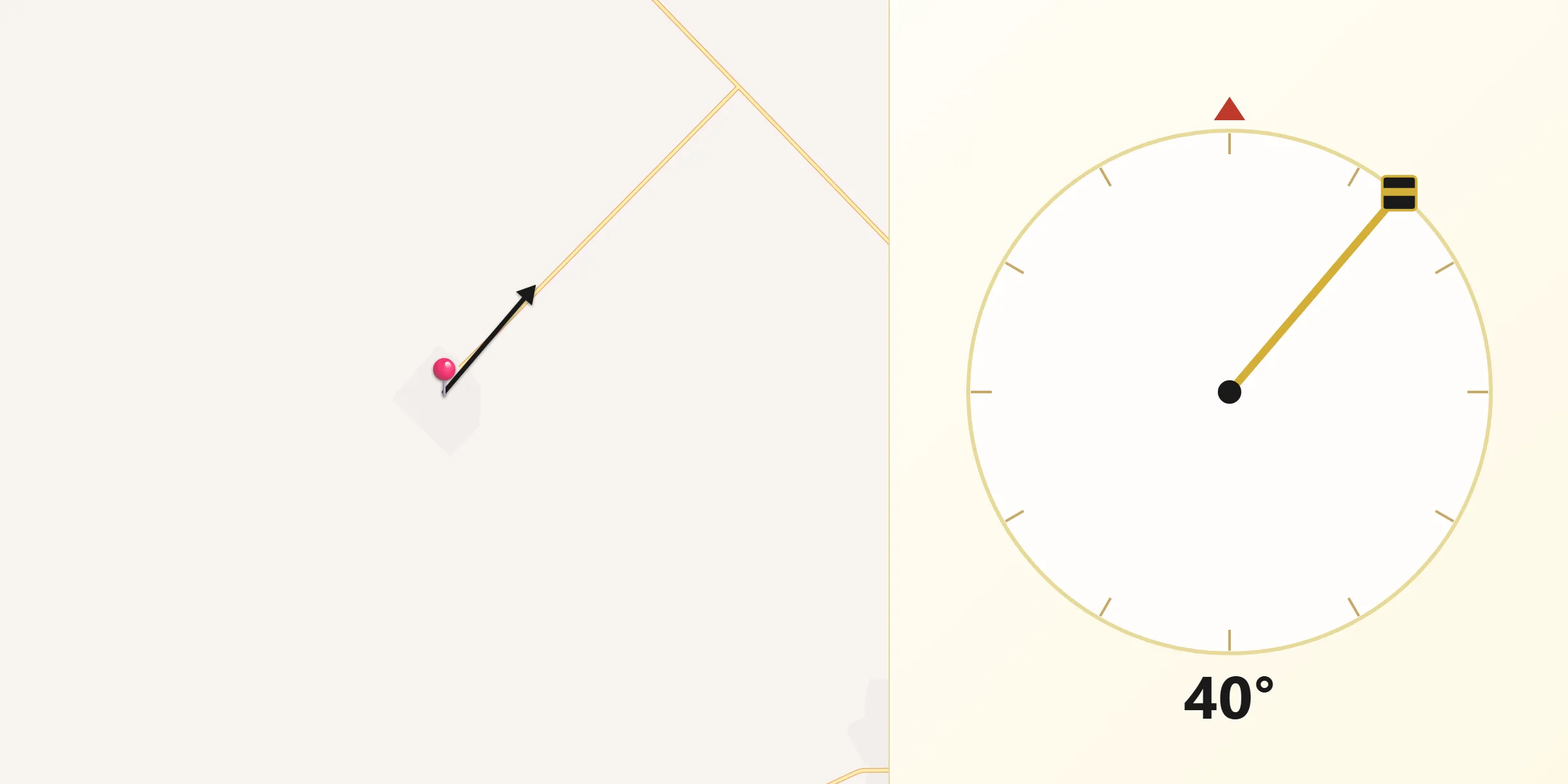 Dirección de la Qibla desde José Guadalupe Rodríguez