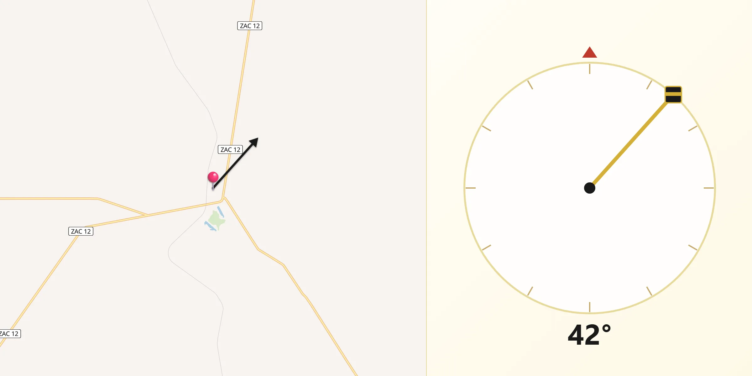 Dirección de la Qibla desde Estación Camacho