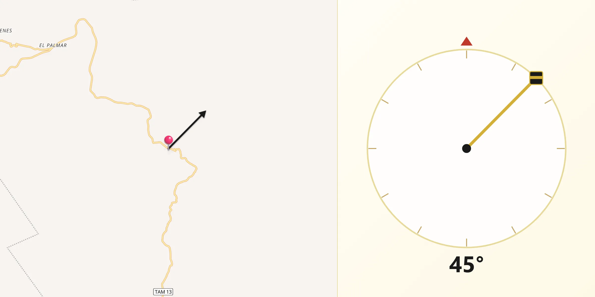 Dirección de la Qibla desde San Nicolás