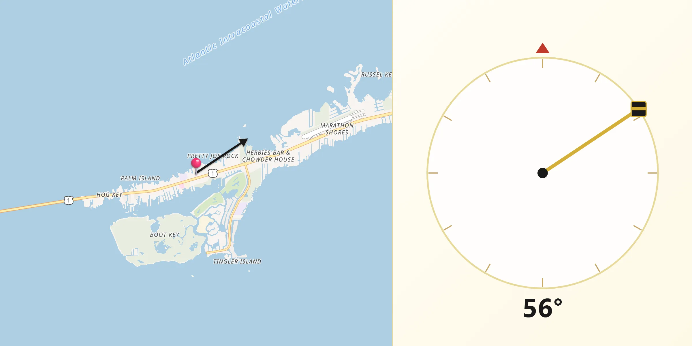 Qibla Direction from Marathon