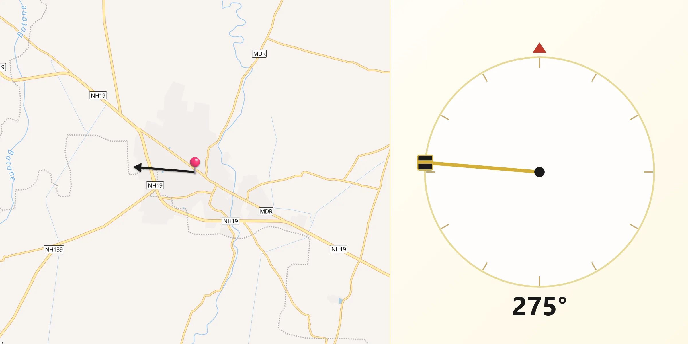 Qibla Direction from Aurangabad