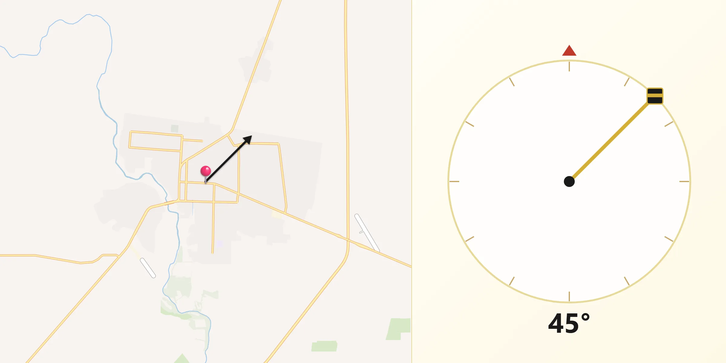 Dirección de la Qibla desde San Fernando