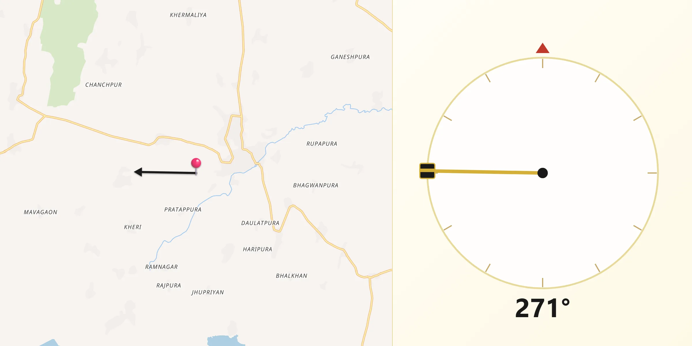 بیگن سے مکہ کی سمت