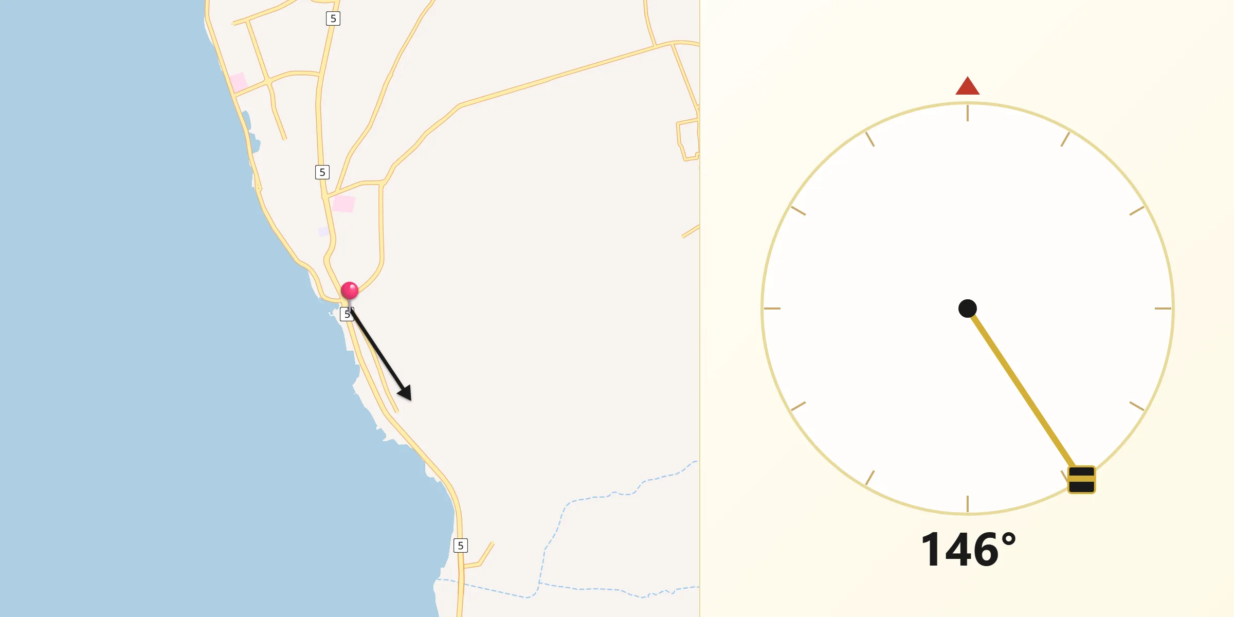اتجاه القبلة من أملج