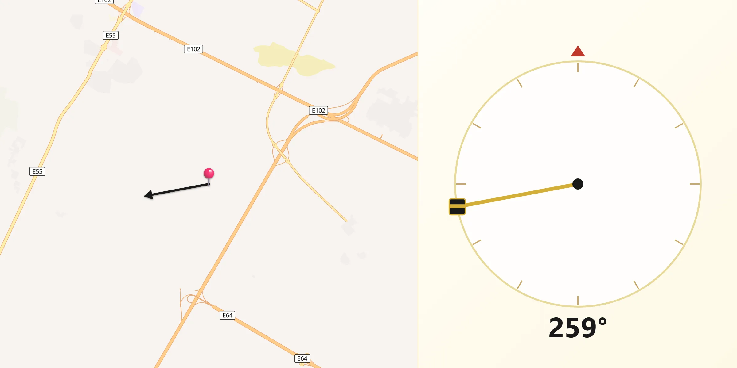اتجاه القبلة من مليحة