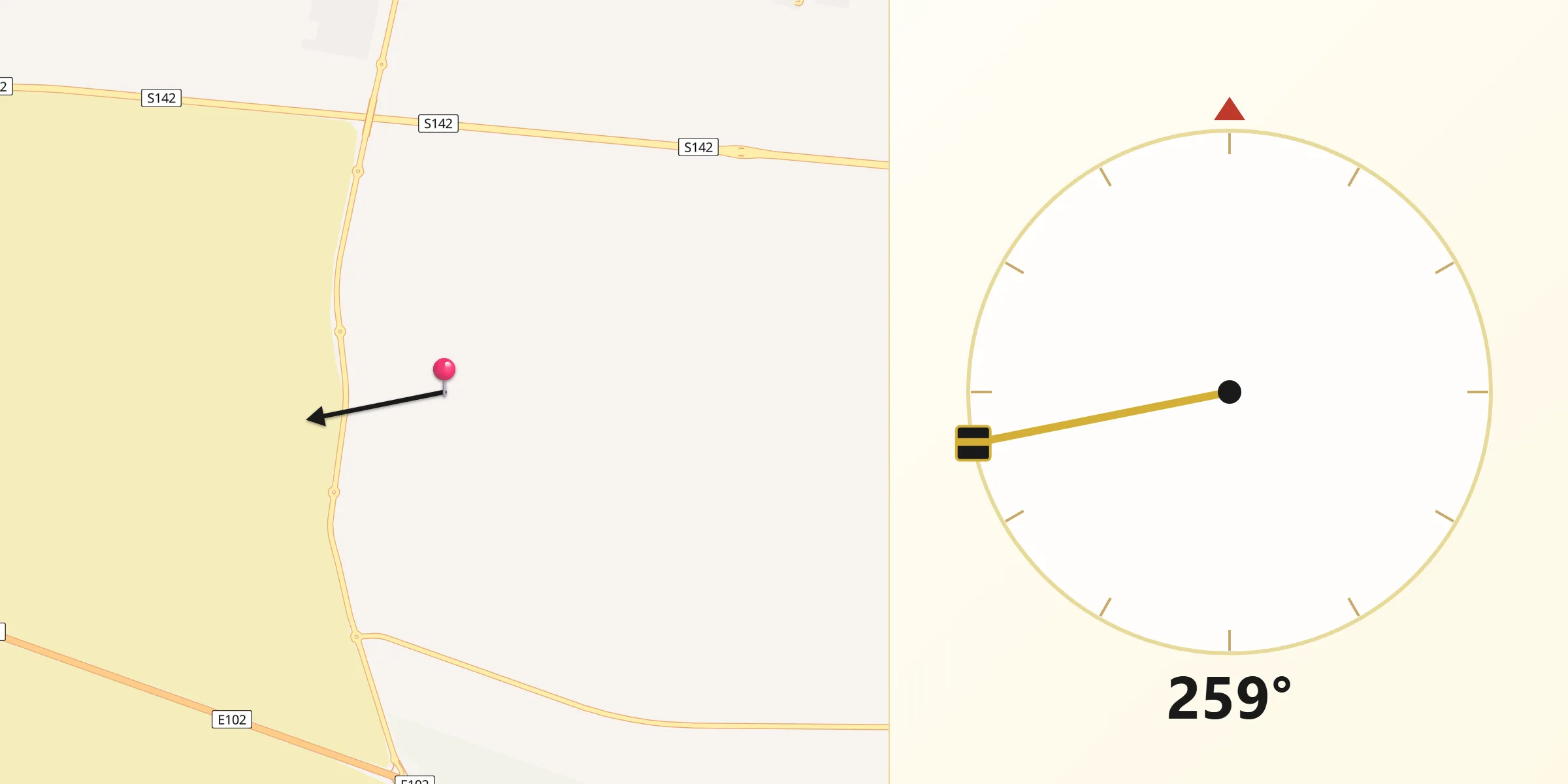 اتجاه القبلة من البطائح