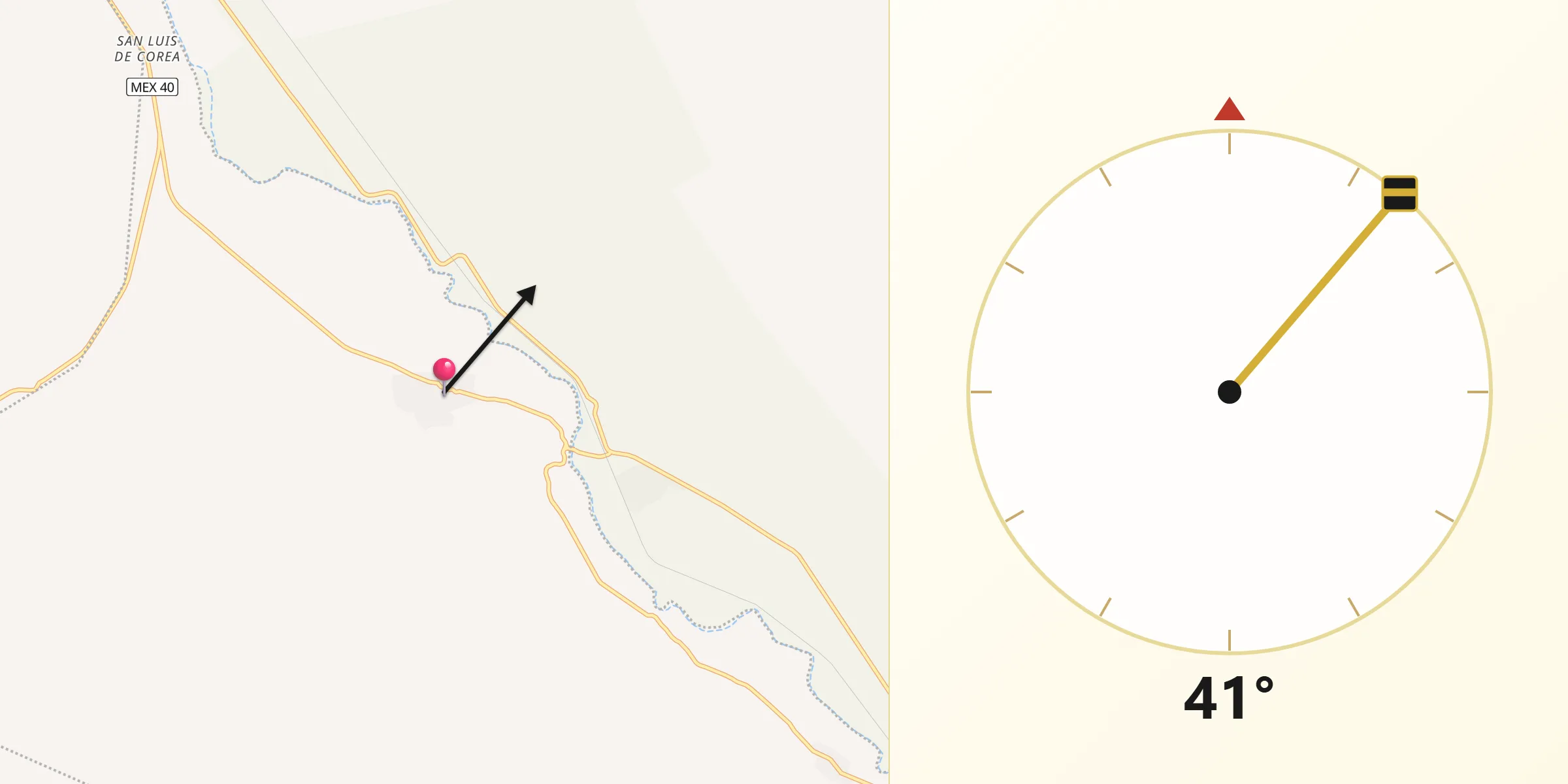 Dirección de la Qibla desde San José de Zaragoza