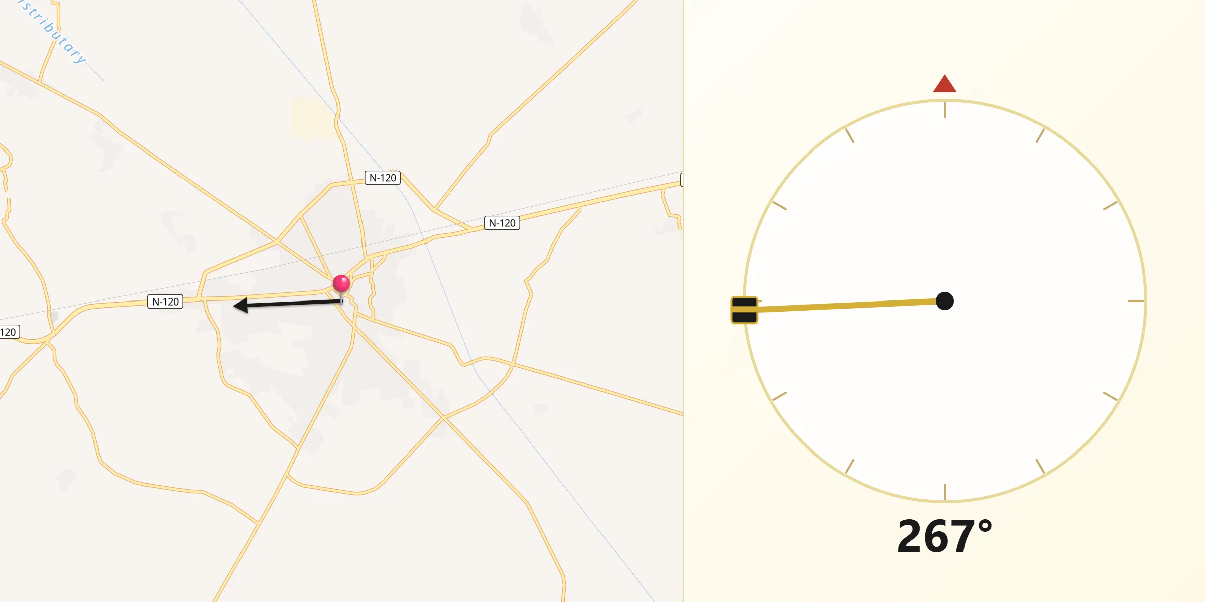 Qibla Direction from Tando Allahyar