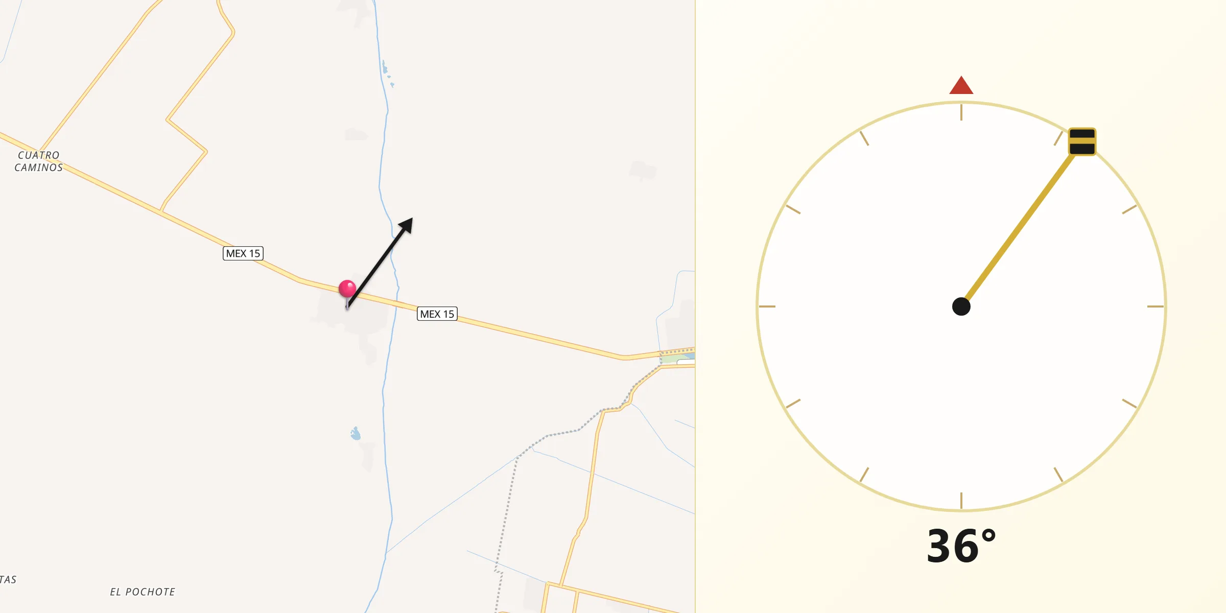 Dirección de la Qibla desde San Rafael