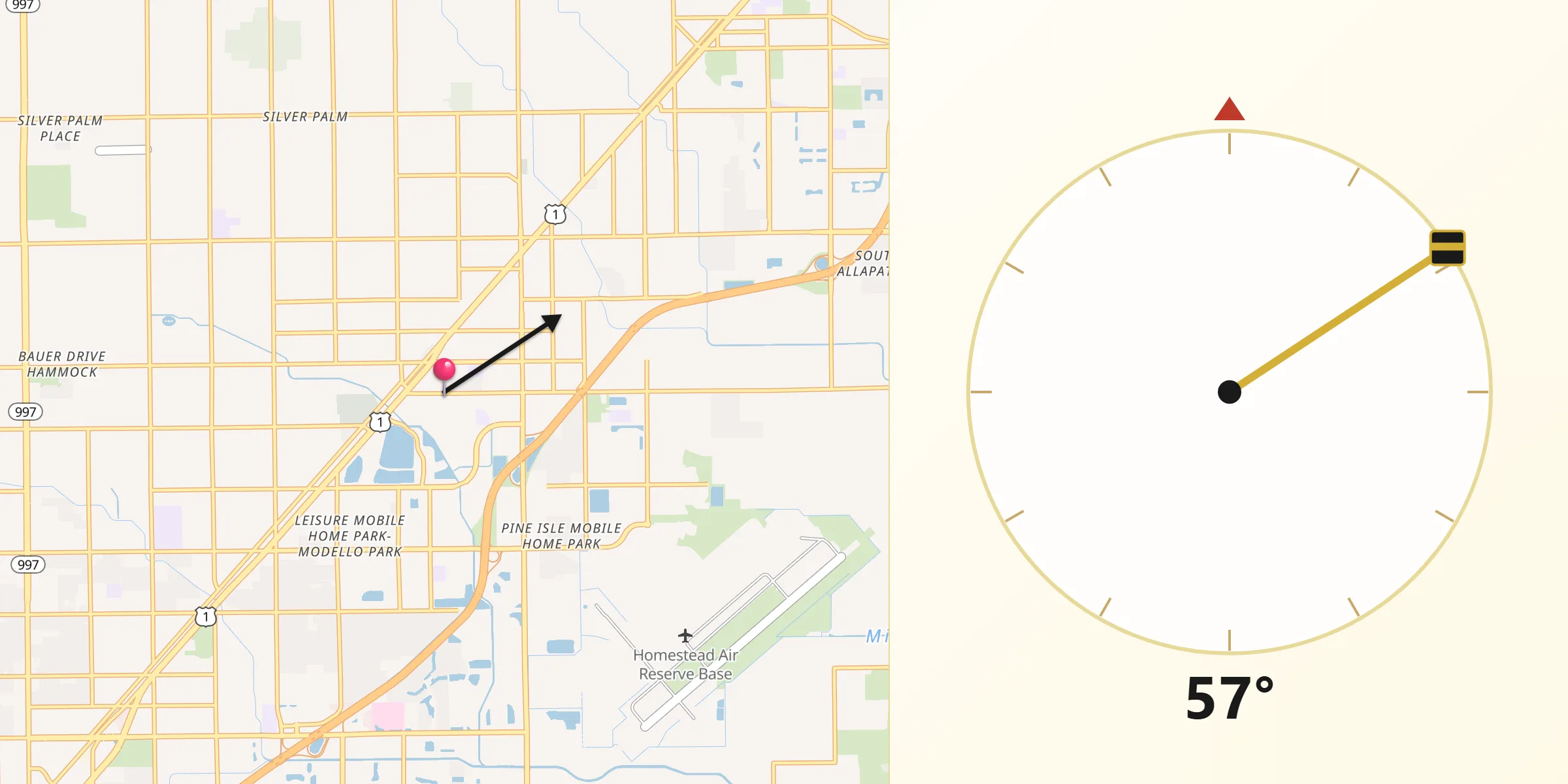 Qibla Direction from Naranja