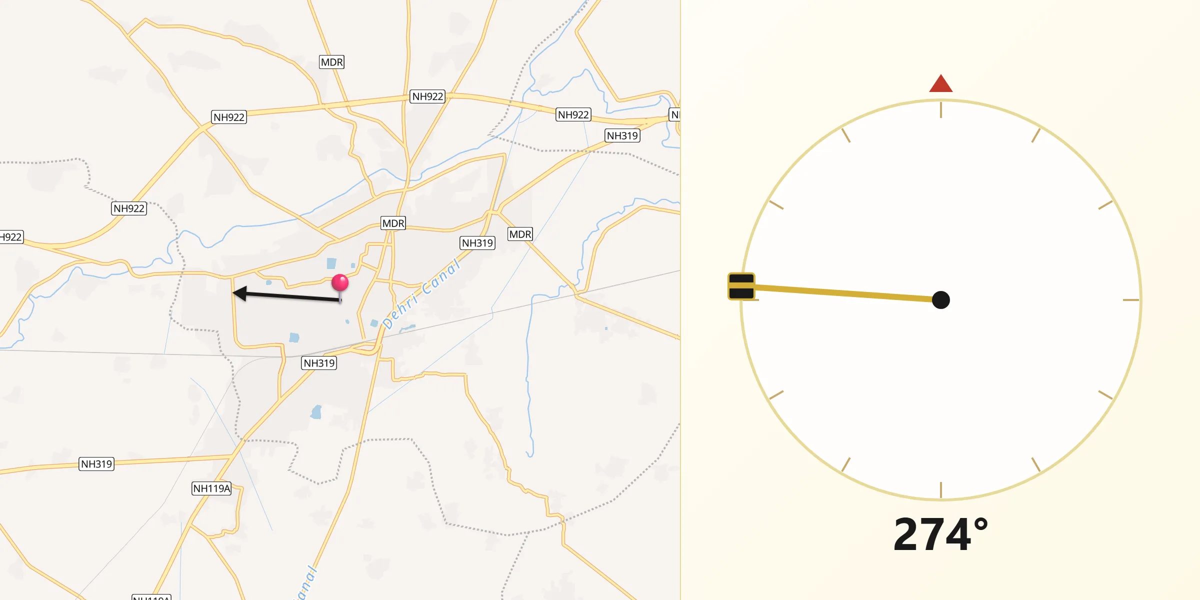 Qibla Direction from Arrah