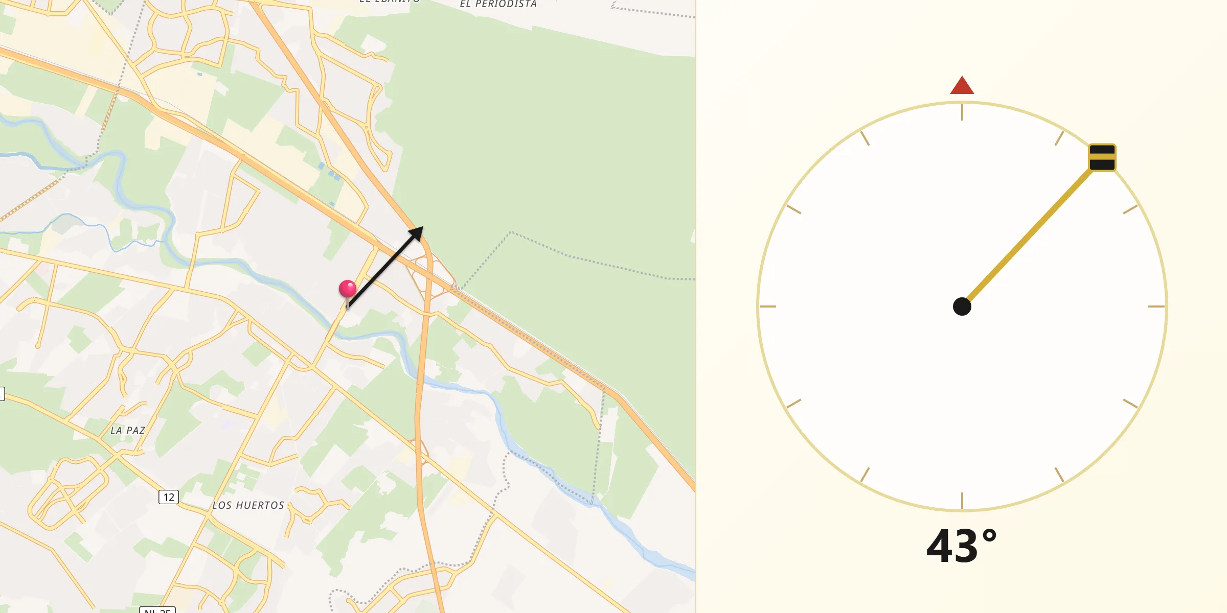 Dirección de la Qibla desde Juárez Nuevo León