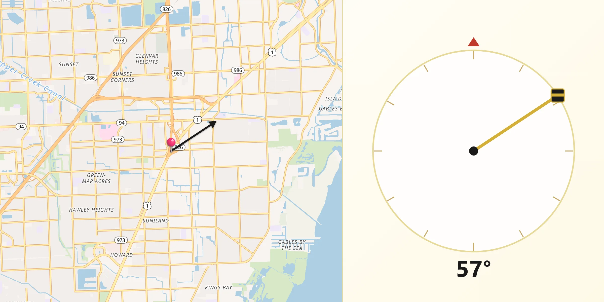 Qibla Direction from Kendall