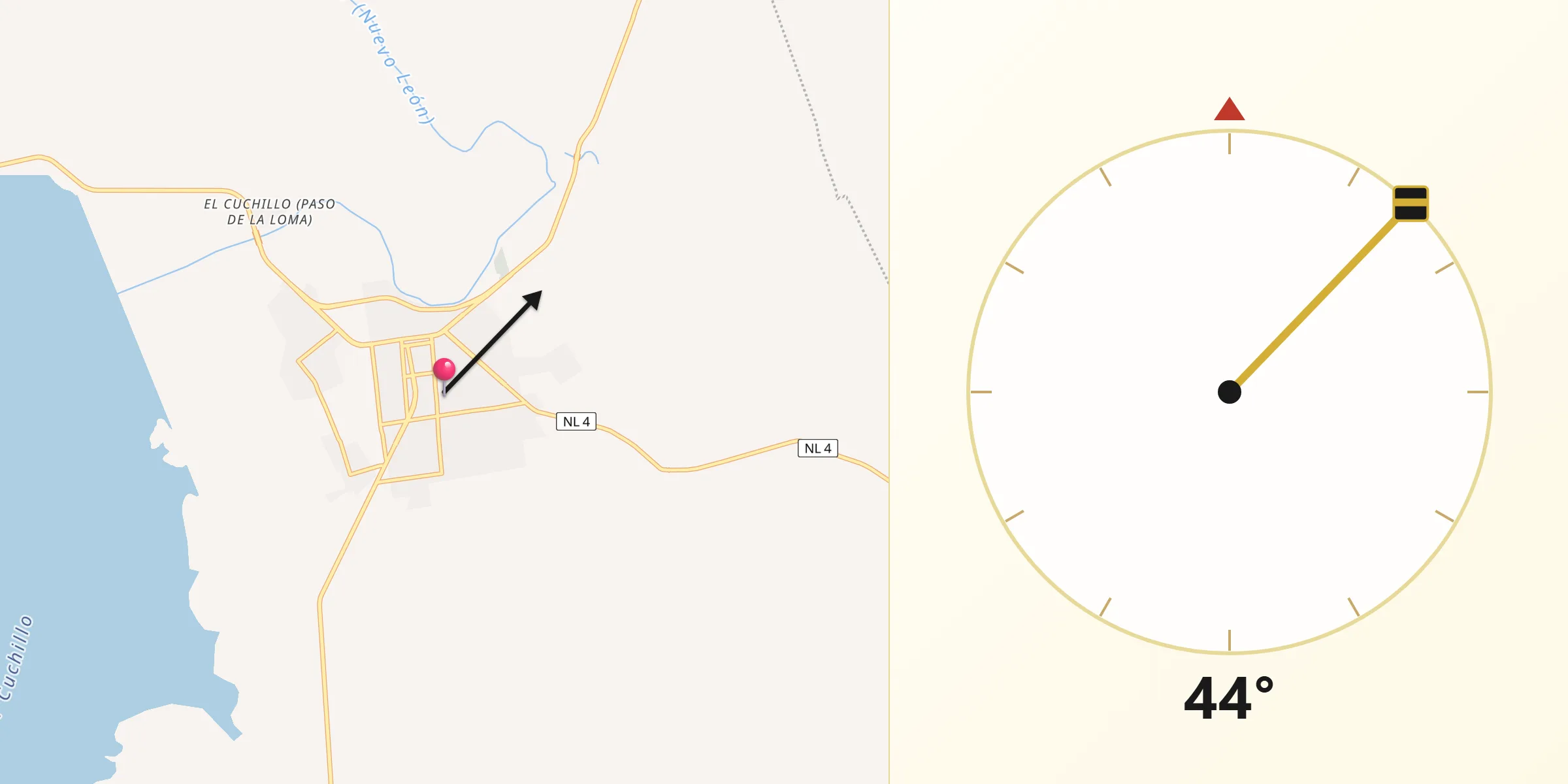 Dirección de la Qibla desde China