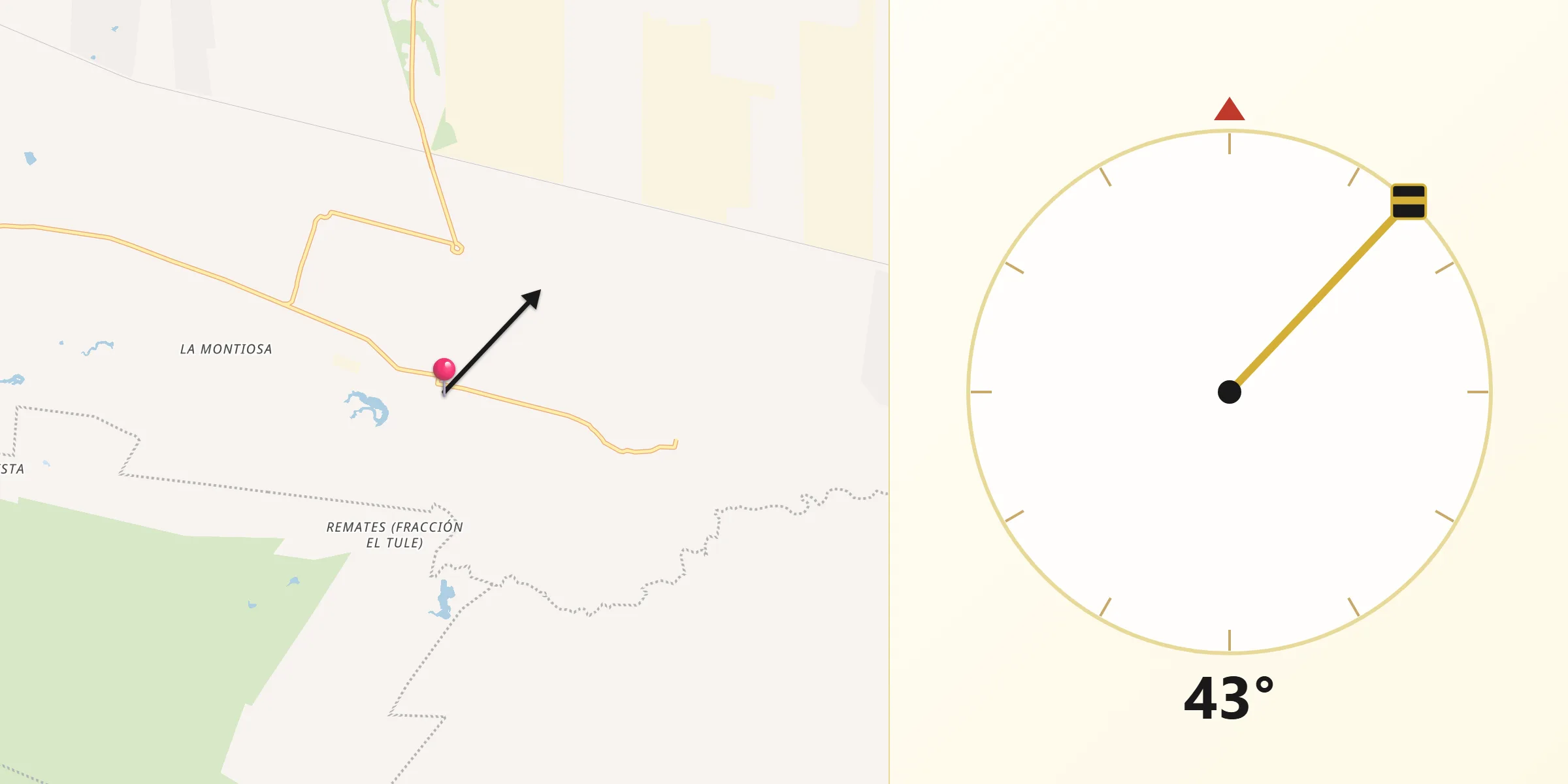 Dirección de la Qibla desde Francisco Villa